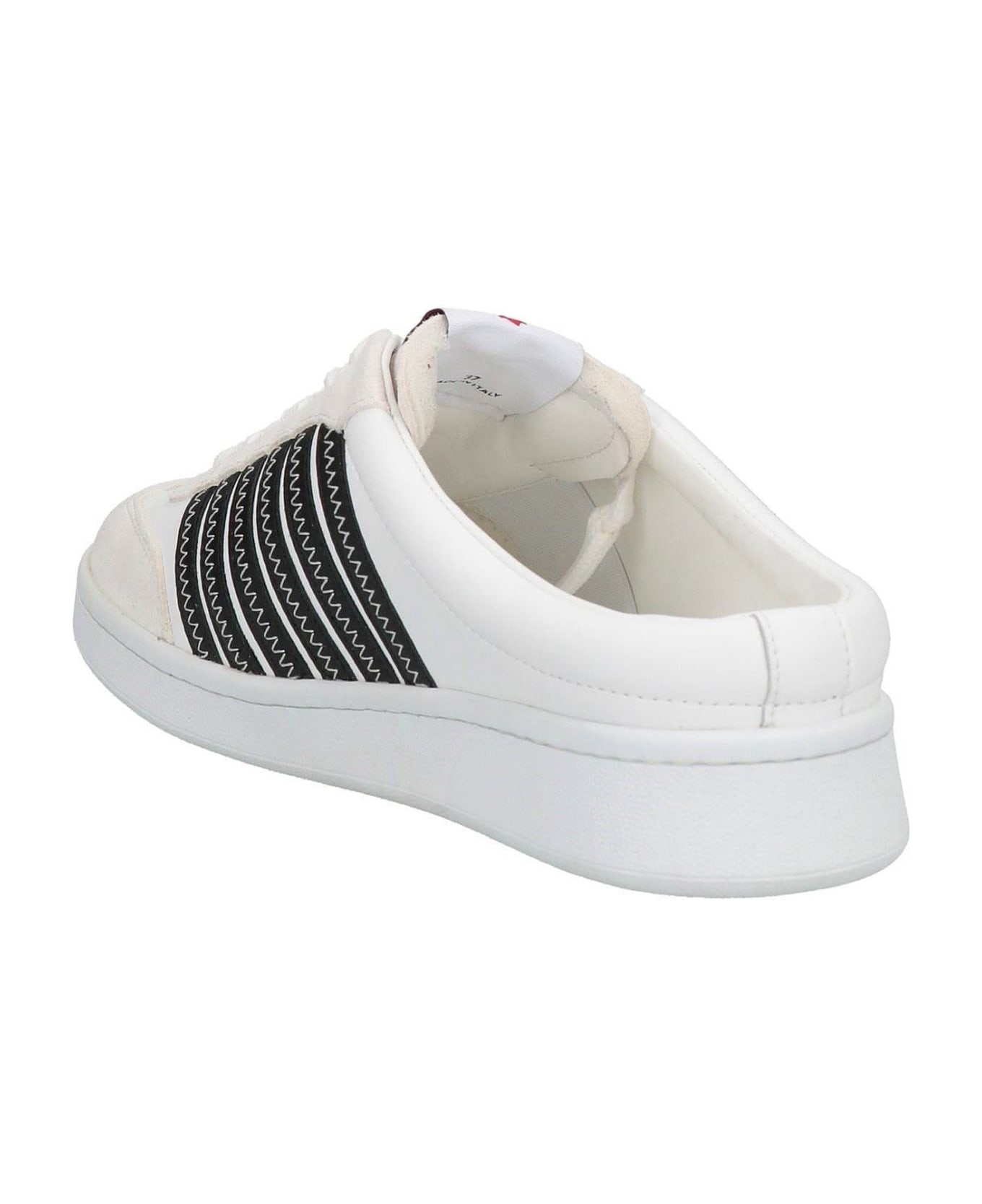 Dsquared2 Boxer Leather Open Back Sneakers - White