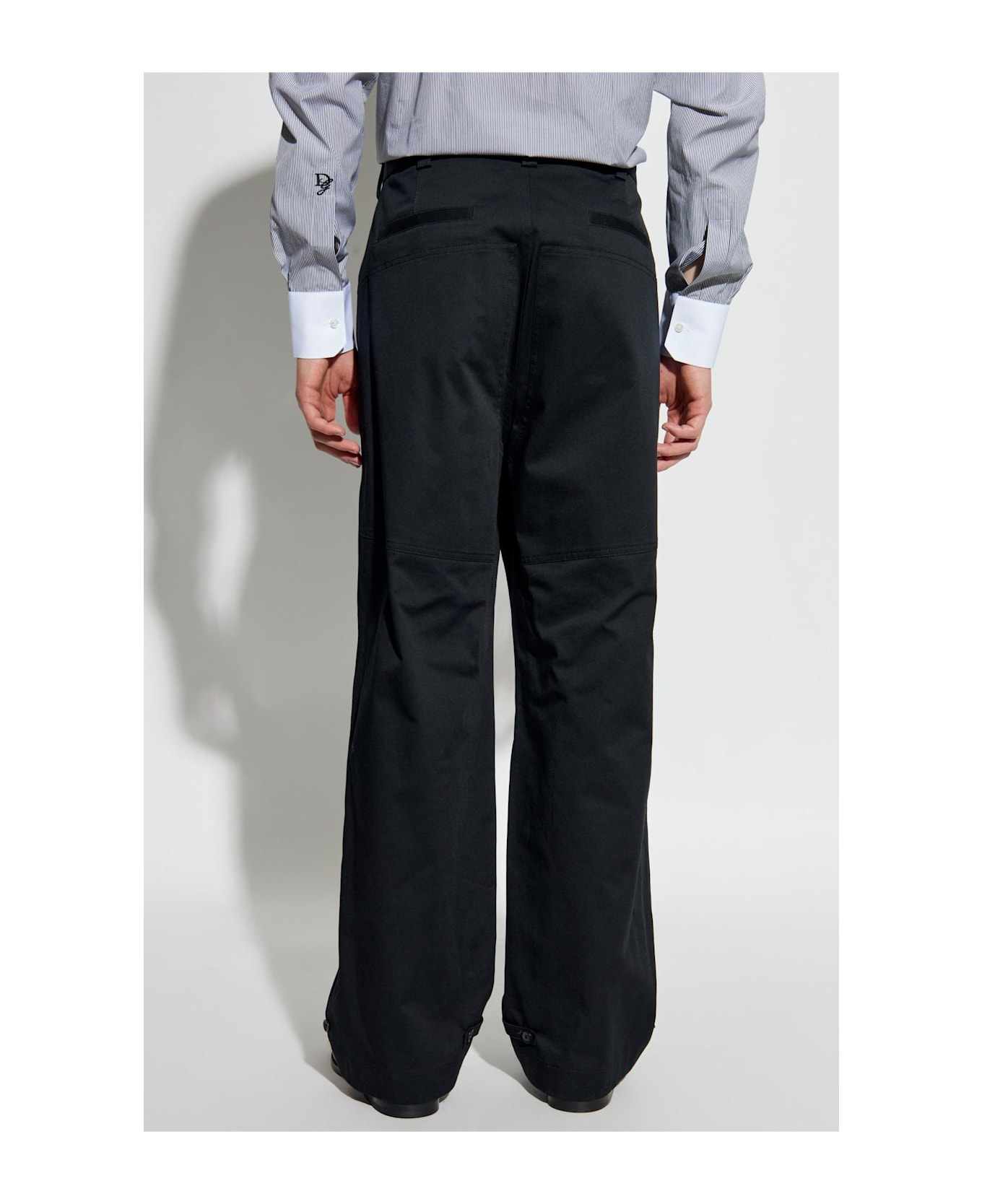 Dolce 
Gabbana Cotton Pants With Stitching - Black ボトムス