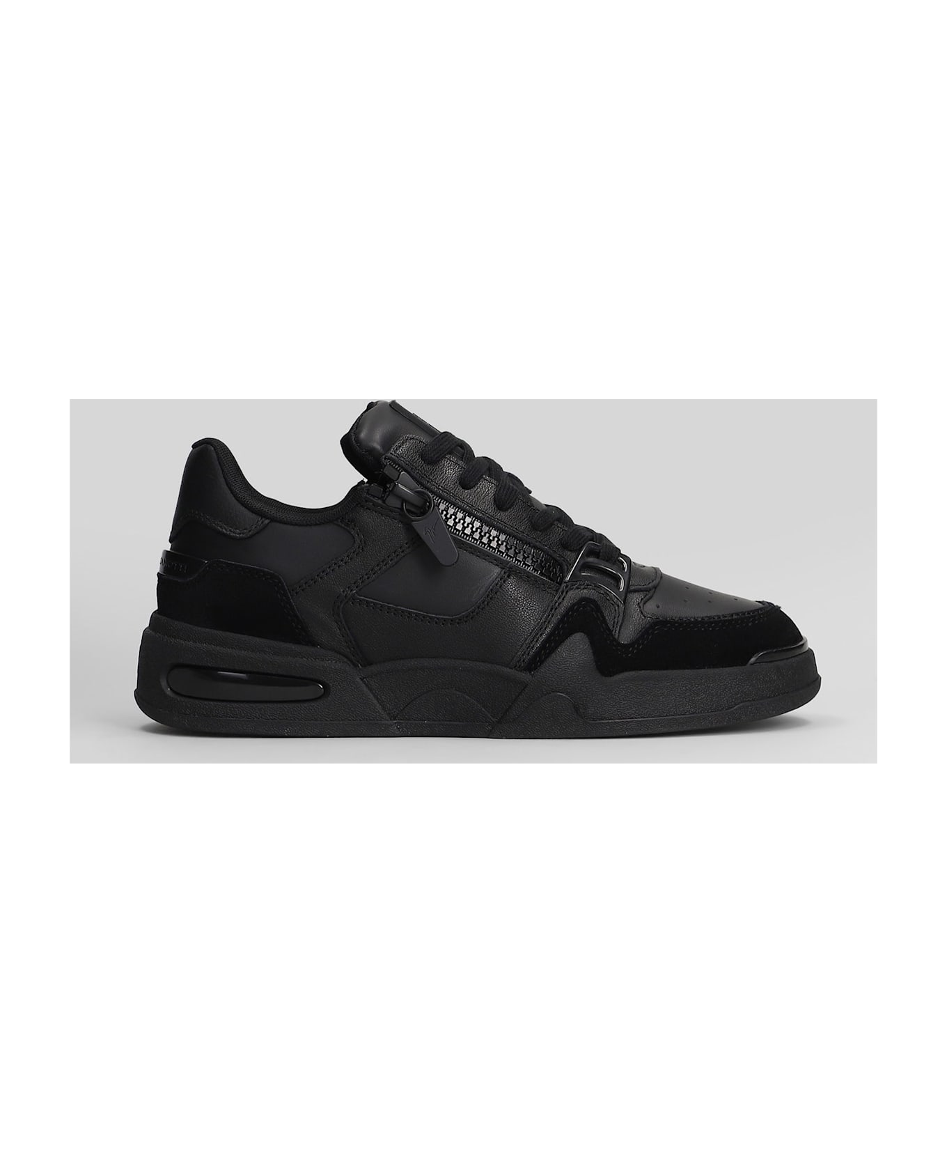 Giuseppe Zanotti Gz-ghost Sneakers In Black Suede And Leather - black