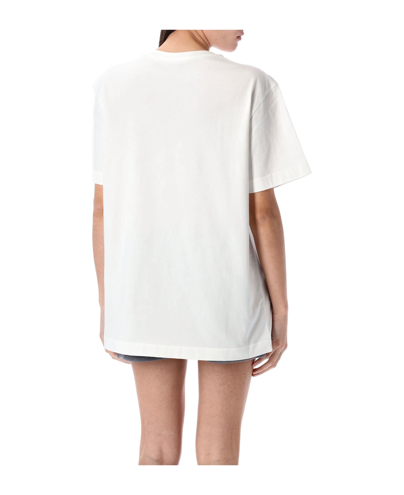 Alexander Wang Distressed Logo T-shirt - WHITE