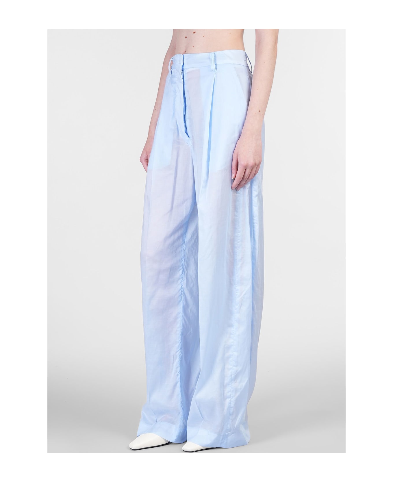 TheLatest Billie 3111 Pants In Cyan Cotton - cyan