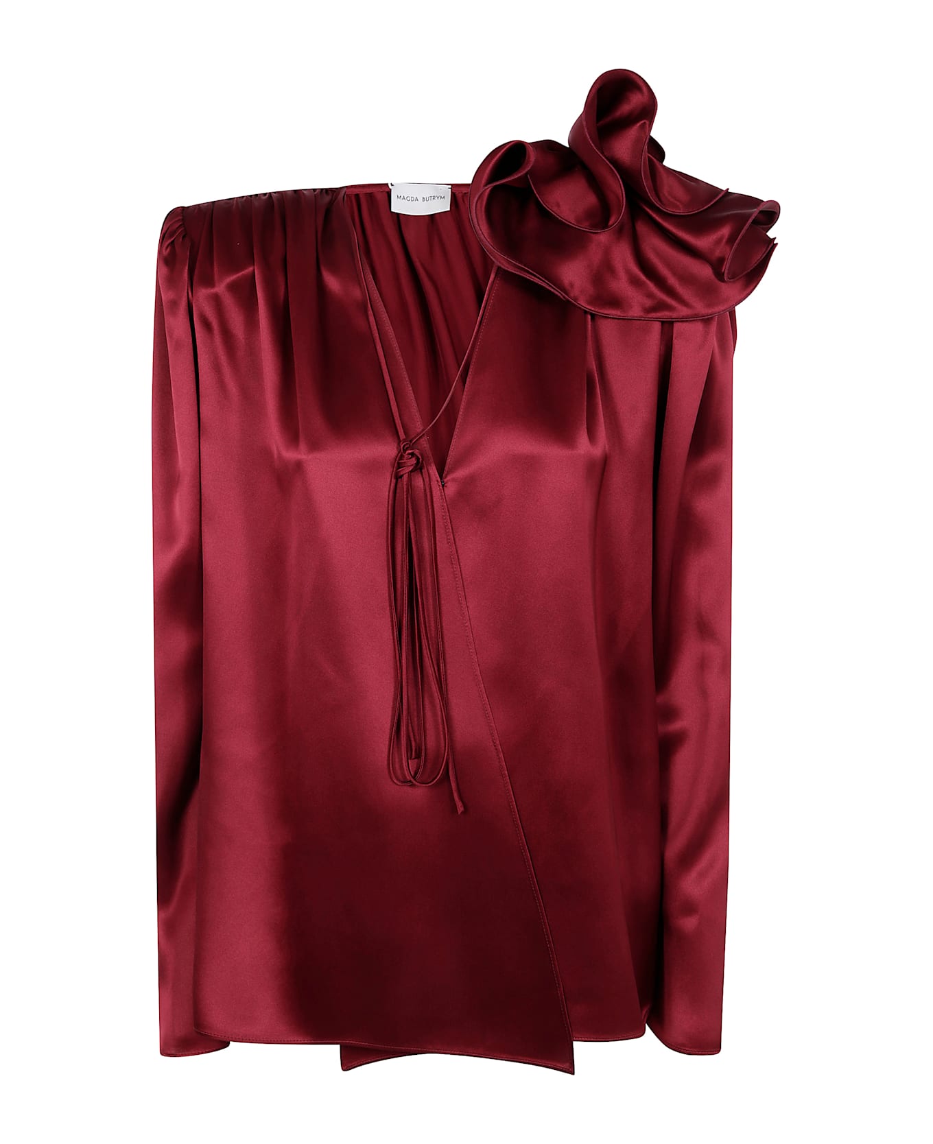 Magda Butrym Satin Blouse - Bordeaux