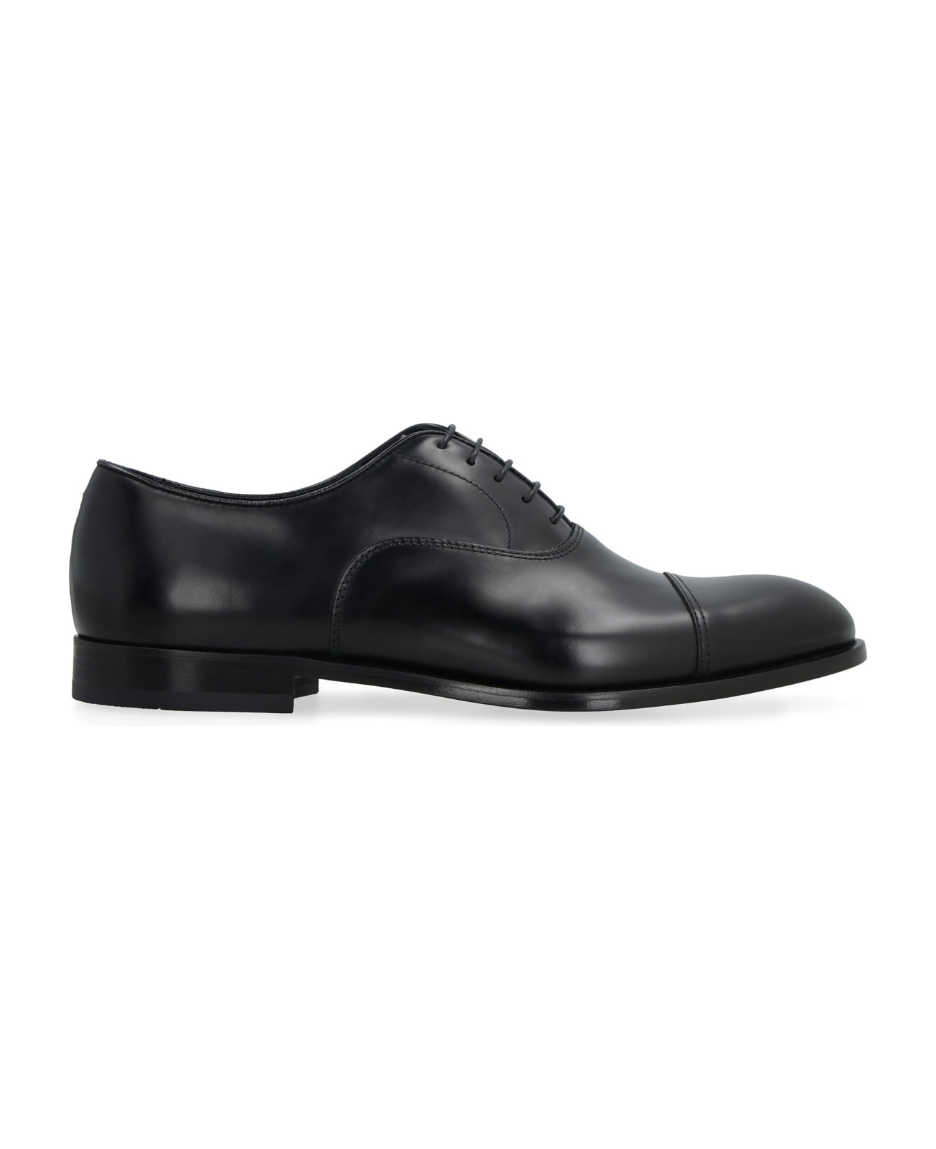 Doucal's Old Leather Lace-up Shoes - Nero