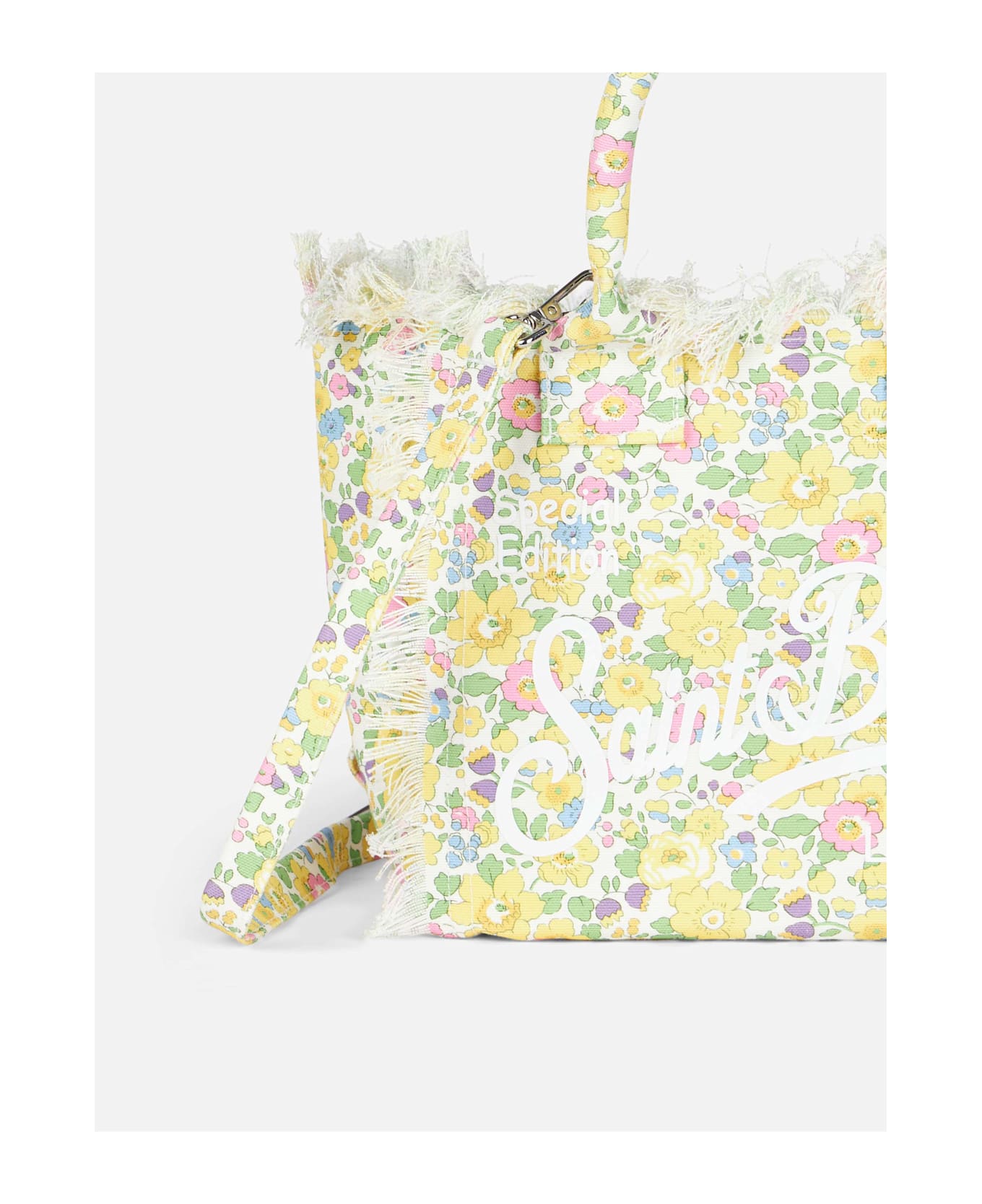 MC2 Saint Barth Betsy Cotton Canvas Colette Liberty Handbag |made With Liberty Fabric - YELLOW