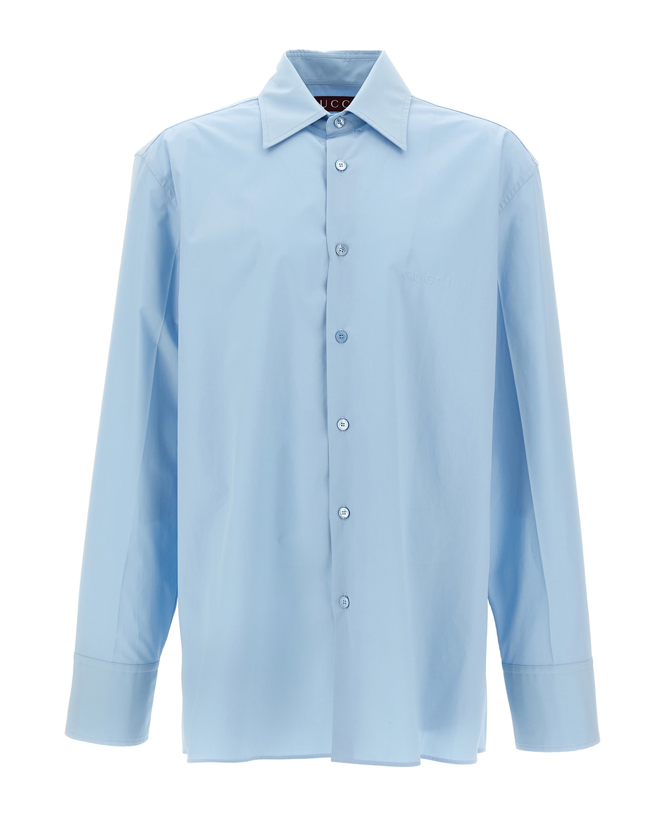 Gucci Embossed Logo Shirt - Light Blue