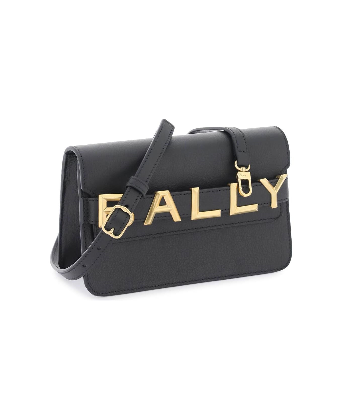Bally Logo Crossbody Bag - BLACK ORO (Black)