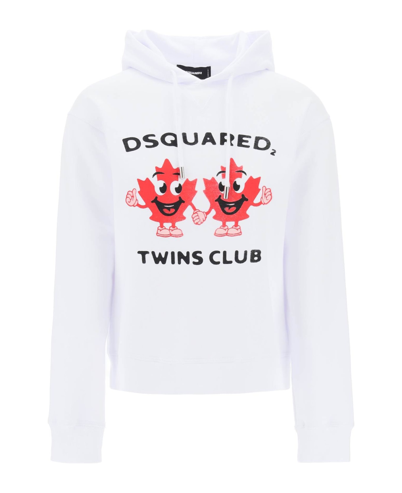 Dsquared2 Twins Club Hooded Sweatshirt - WHITE (White)