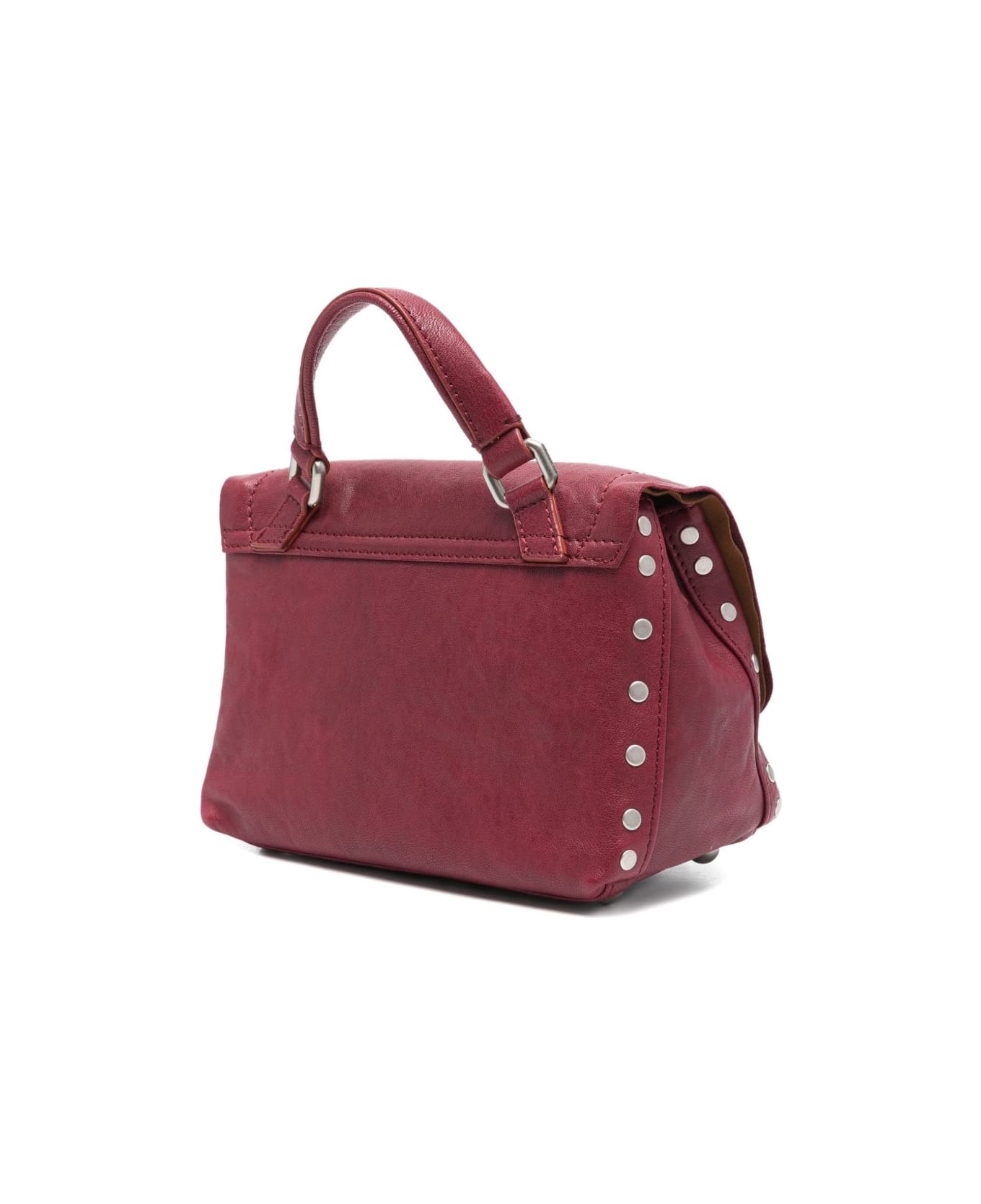 Zanellato Postina Tabacco Baby Leather Handbag - Red