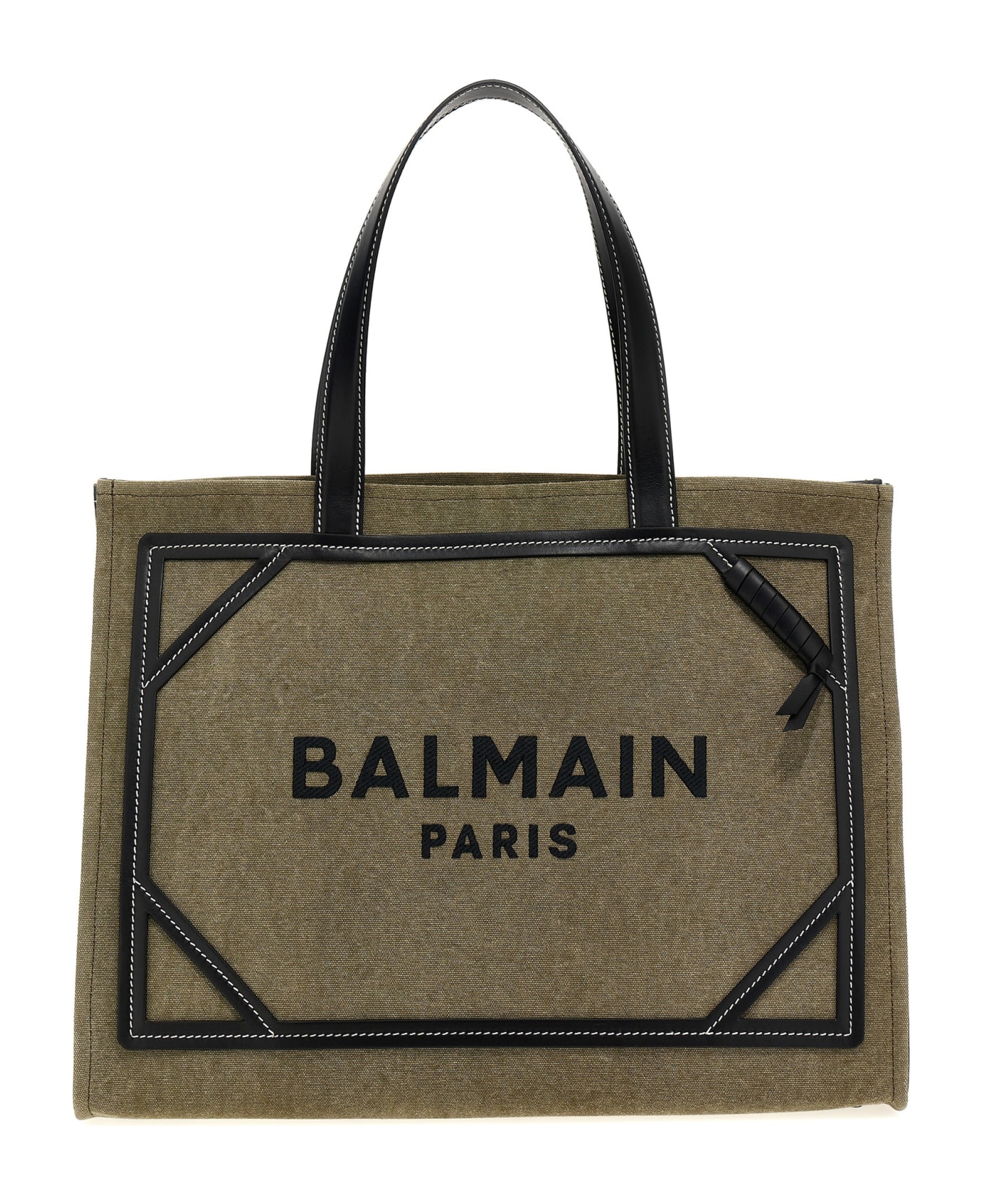 Balmain 'b-army Medium' Shopping Bag - Green