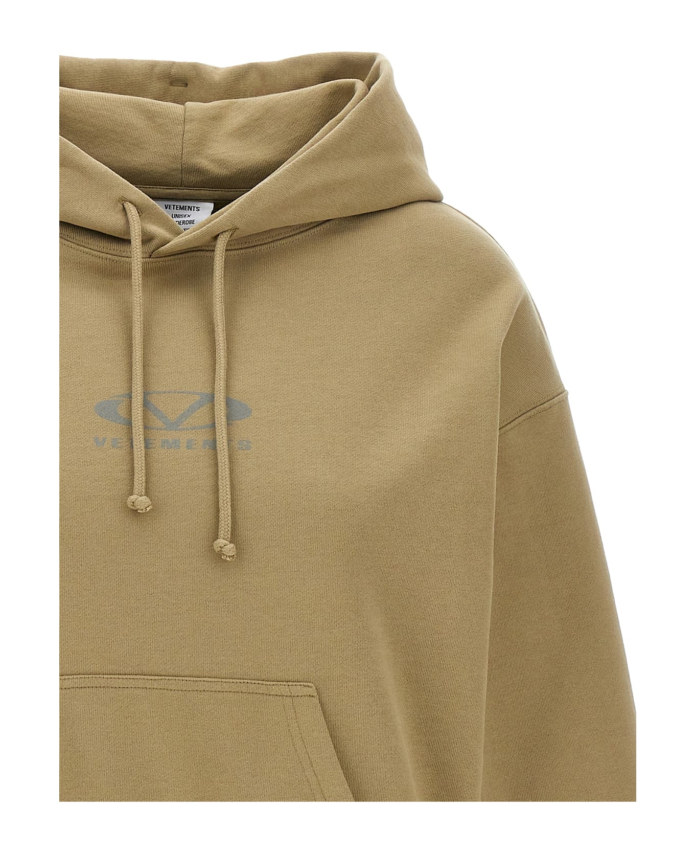 VETEMENTS 
oval Logo
 Hoodie - Beige