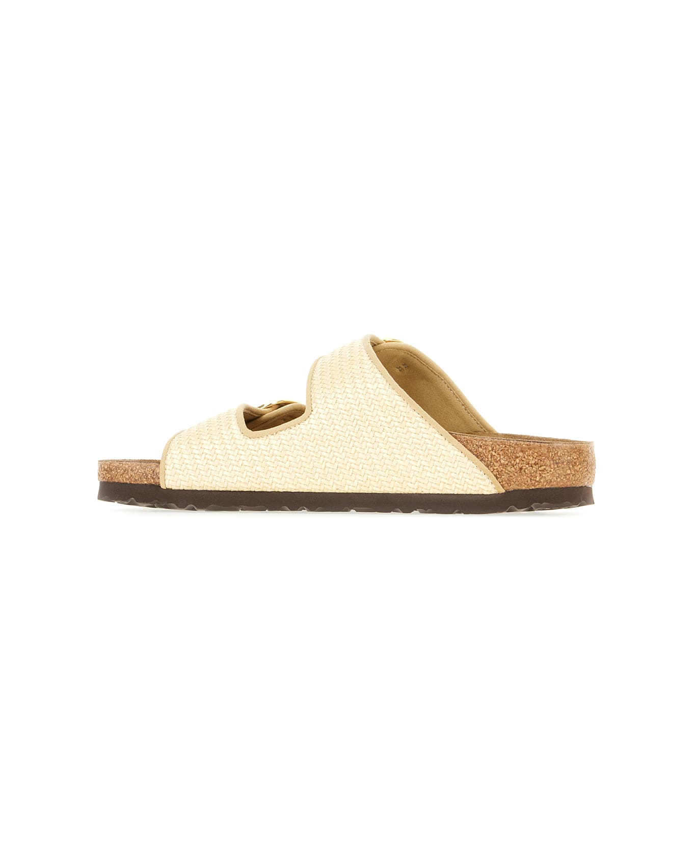 Birkenstock Rafia Arizona Big Buckle Sandals - NATURAL