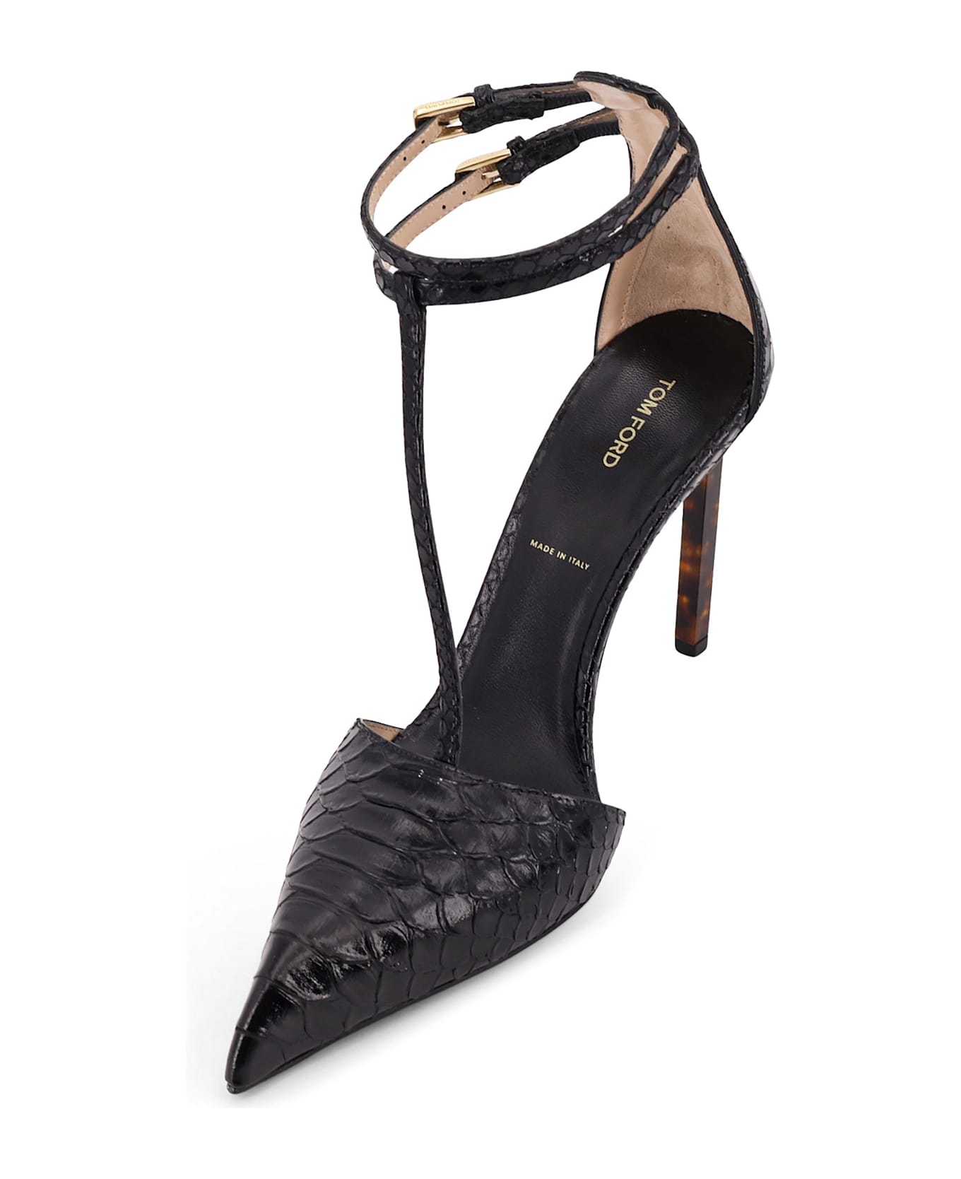 Tom Ford Python-effect Leather Pumps - Black