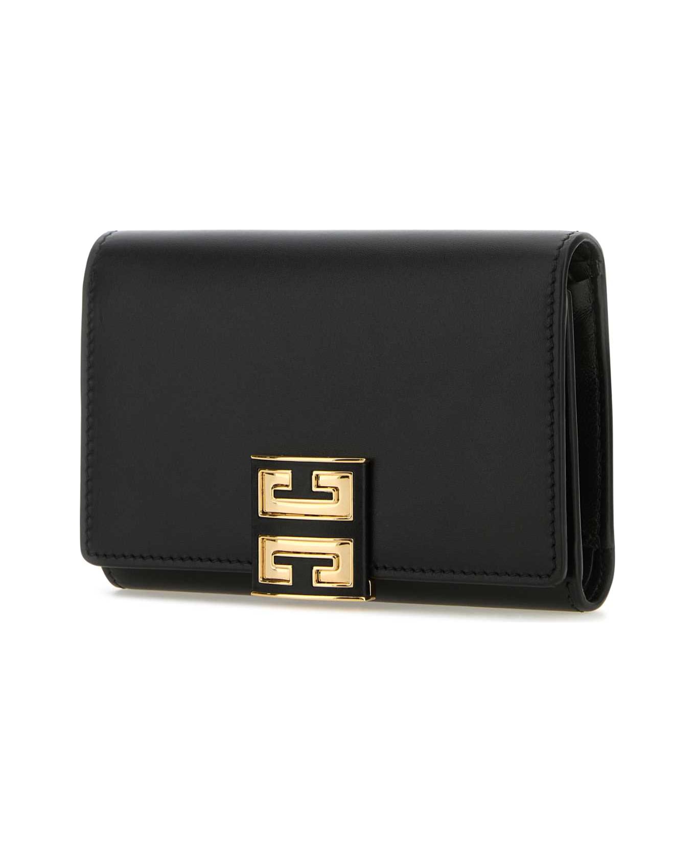 Givenchy Black Leather 4g Wallet - BLACK
