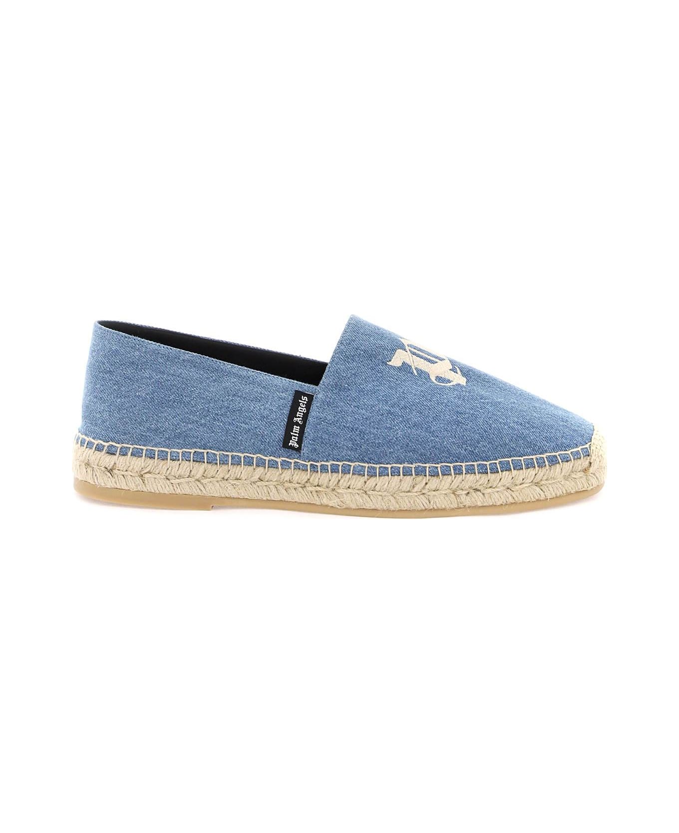 Palm Angels Espadrilles With Embroidered Logo - Blue