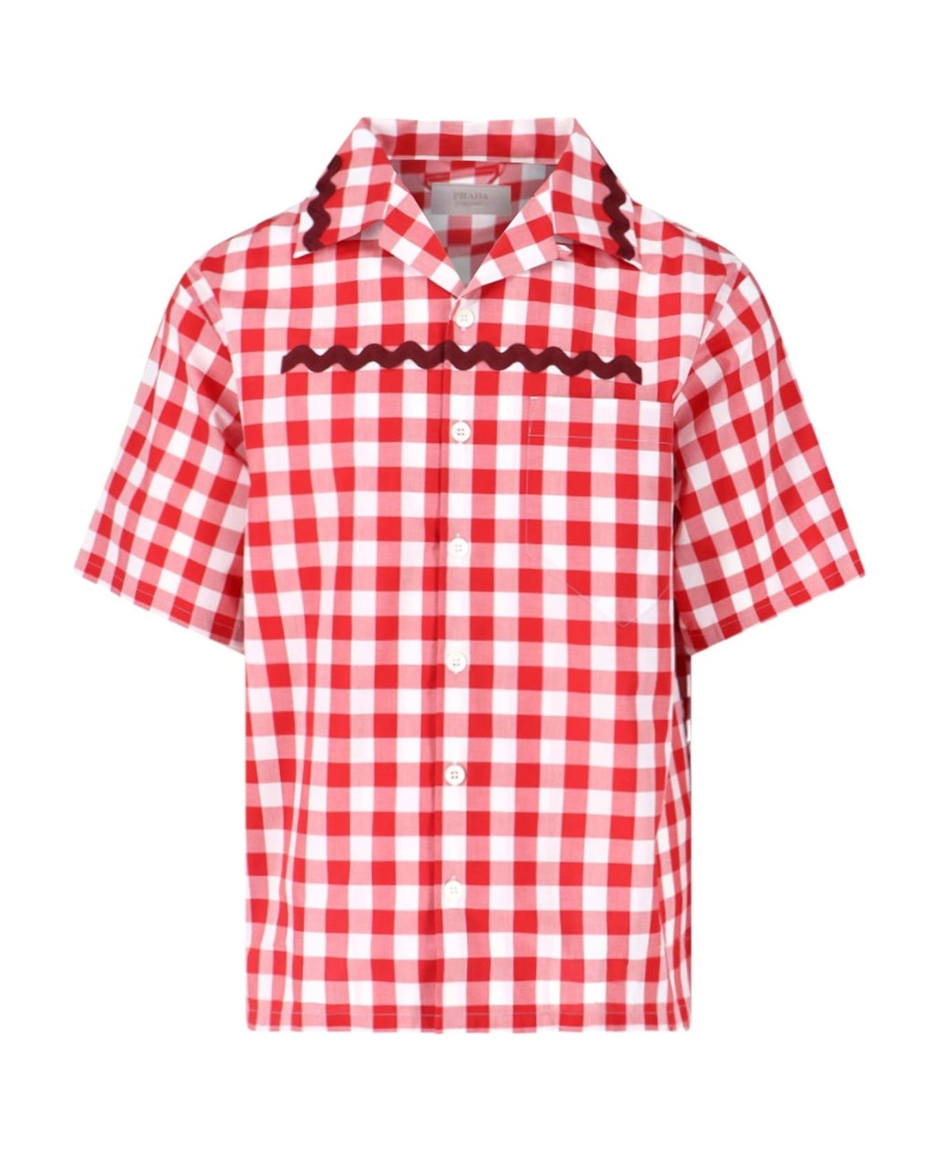 Prada Checked Shirt - Red シャツ