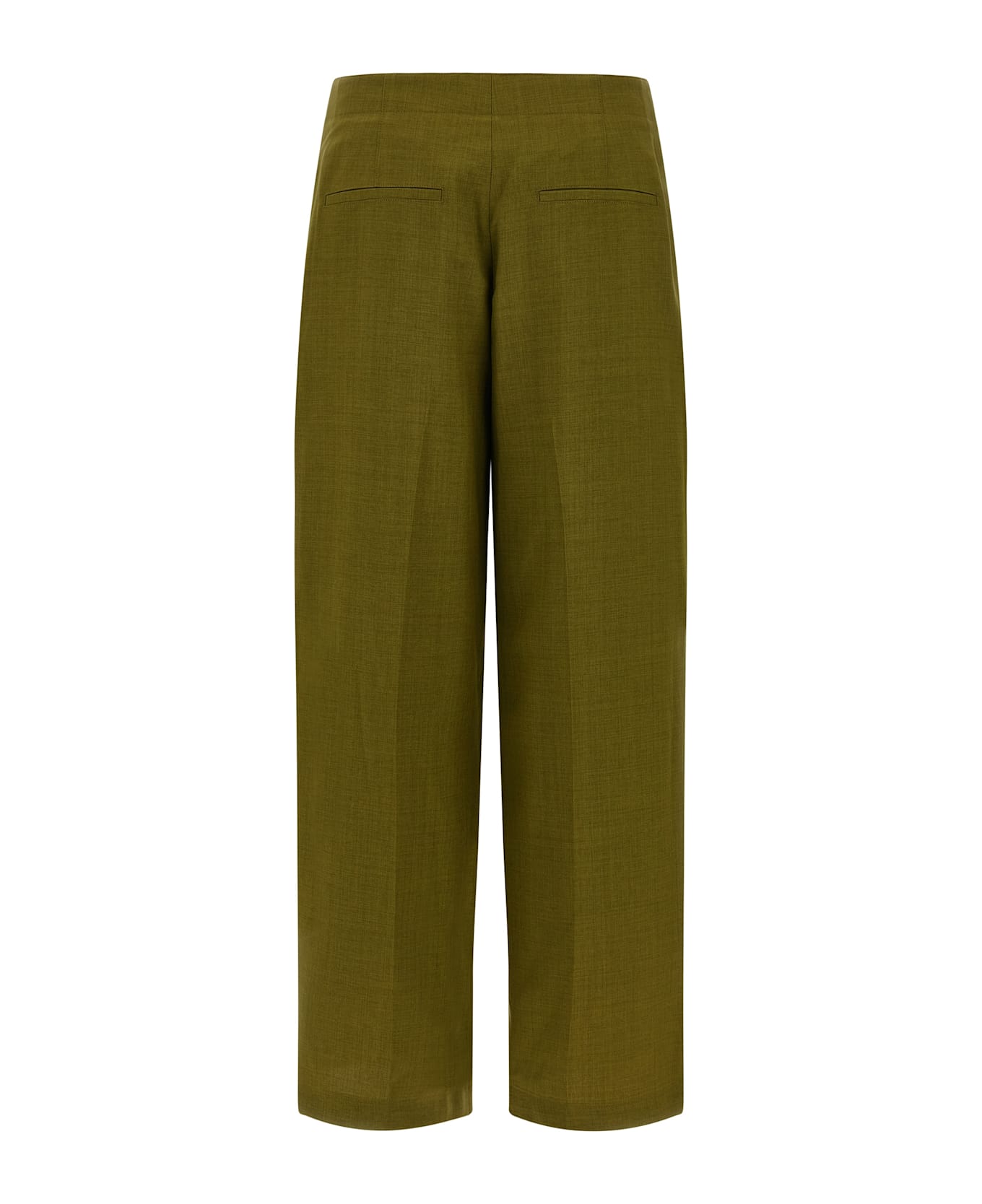 Theory 'deep Pleat' Pants - Green