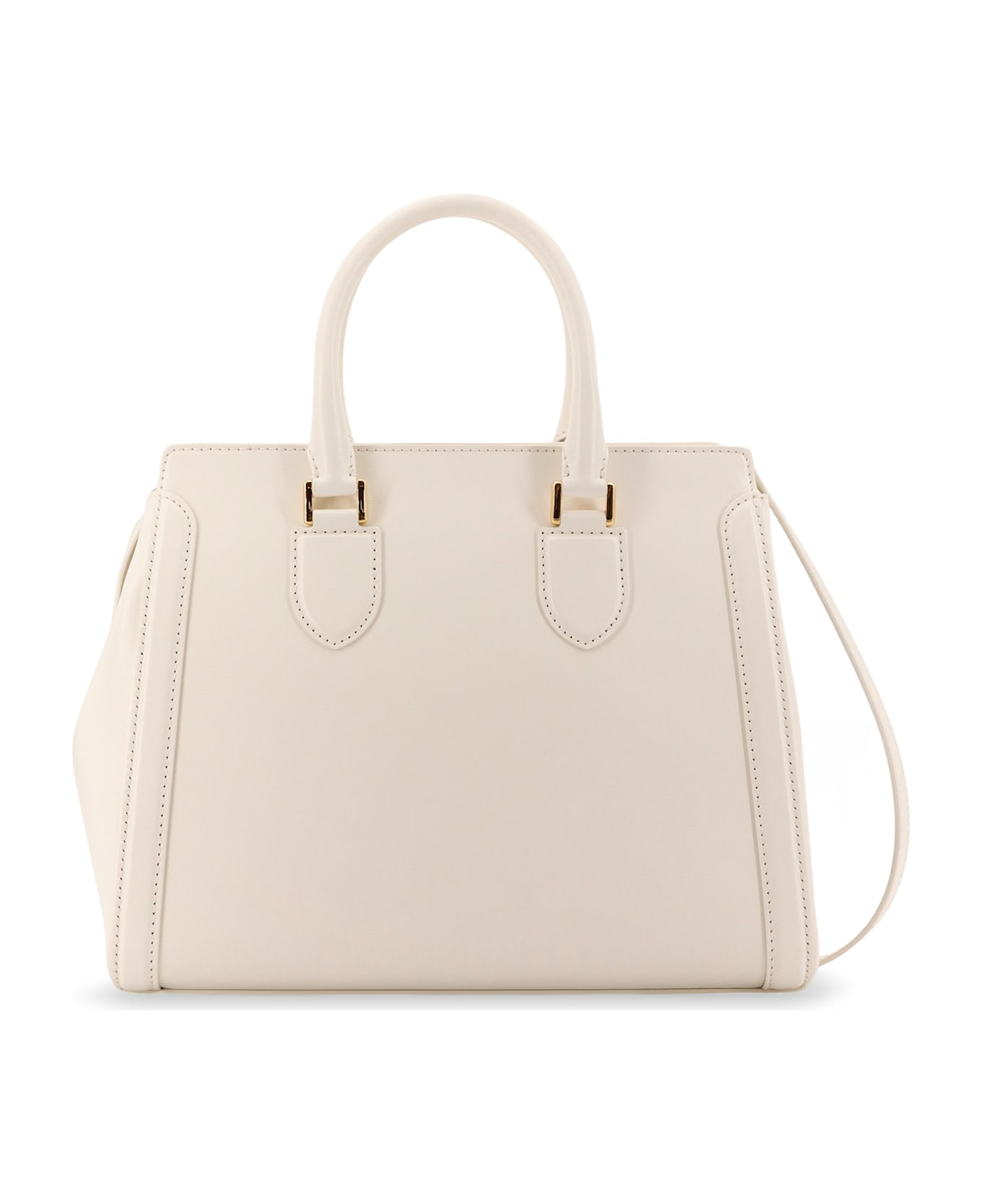 Alexander McQueen Birdee Large Leather Shoulder Bag - White