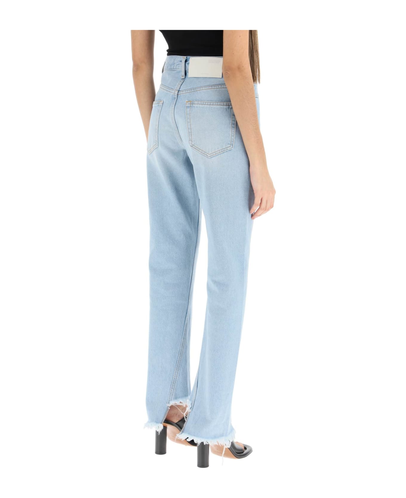 Off-White Slim-fit Jeans With Twisted Seams - Blue