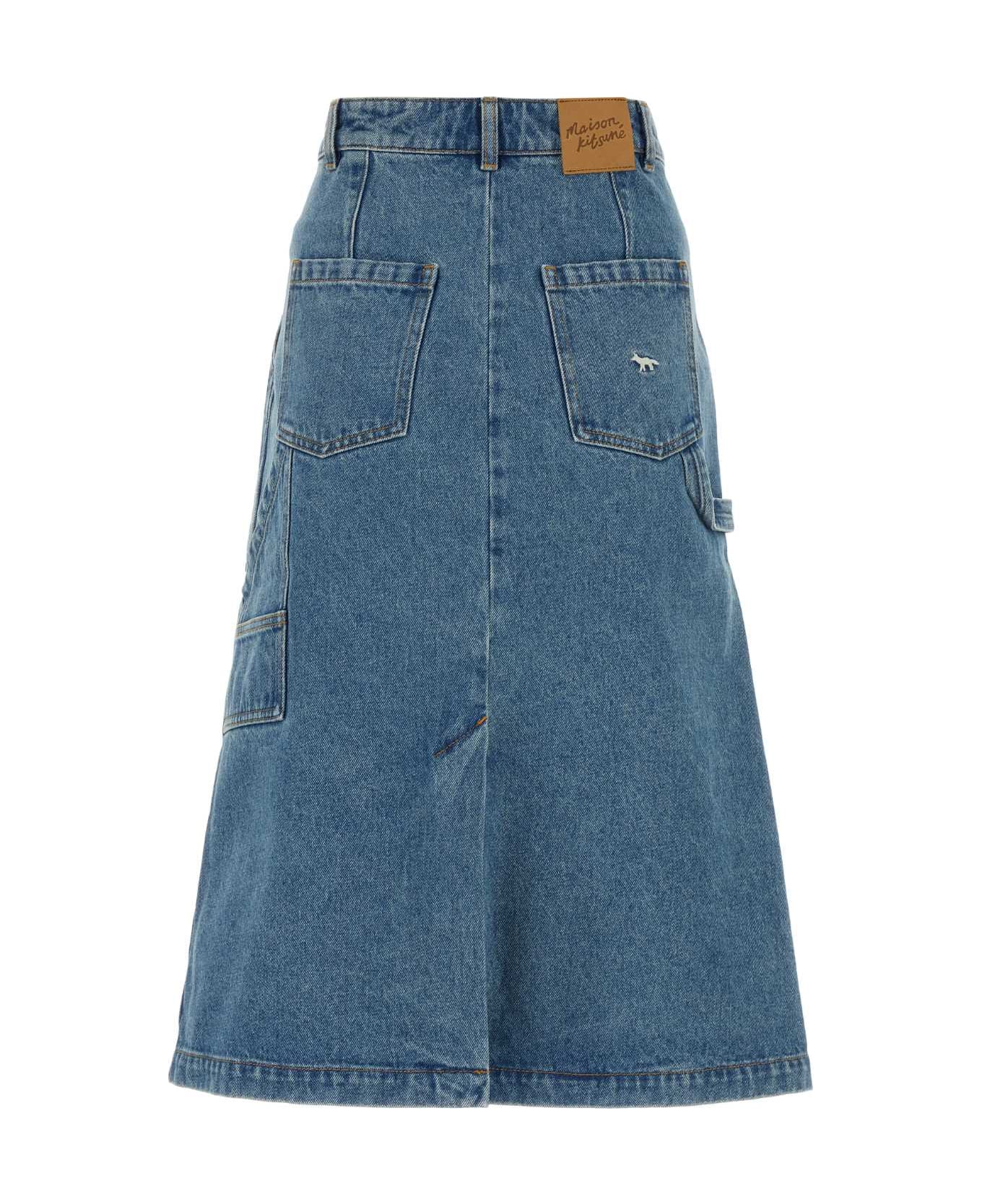 Maison Kitsuné Denim Skirt - LIGHTSTONEINDIGO スカート