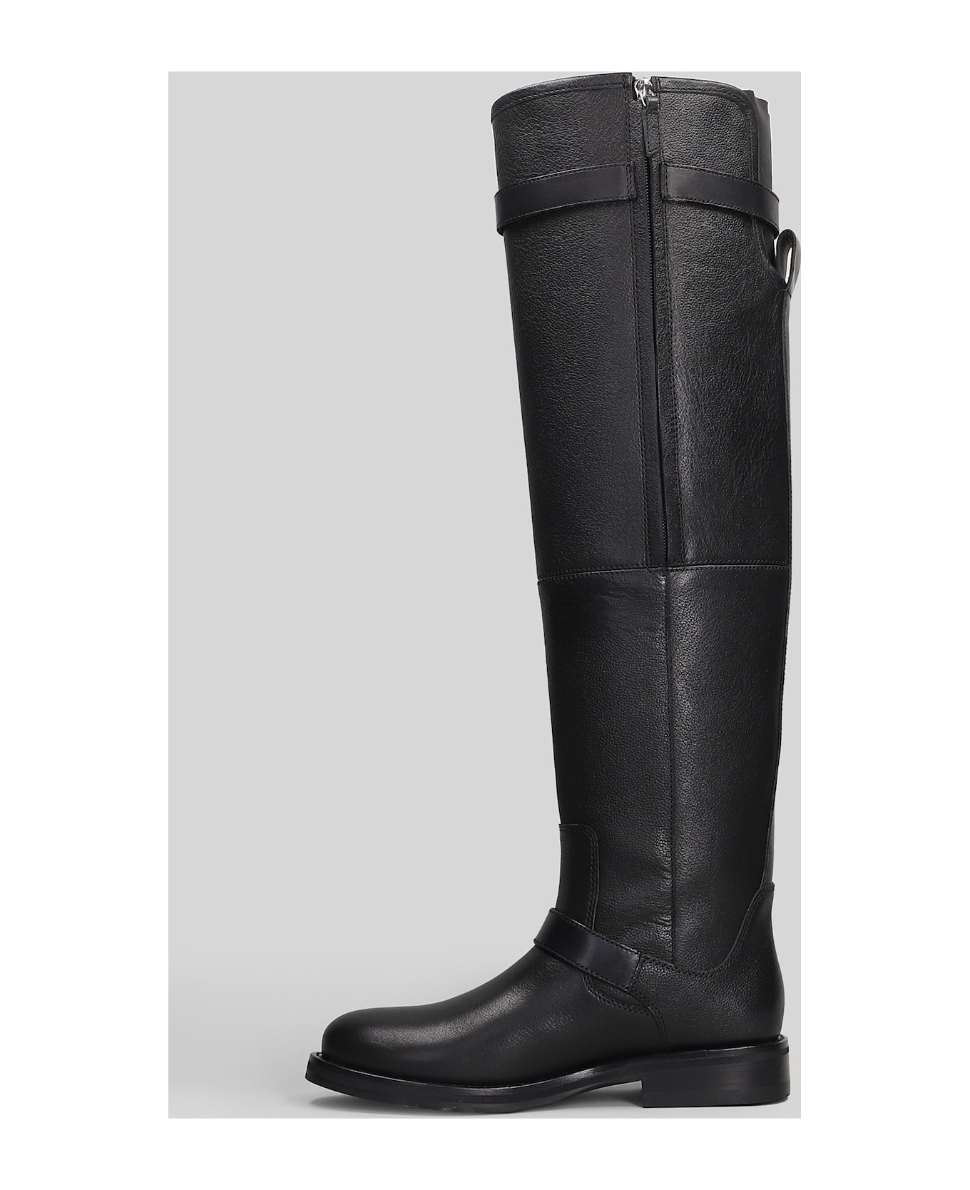 Simkhai Noah Low Heels Boots In Black Leather - black