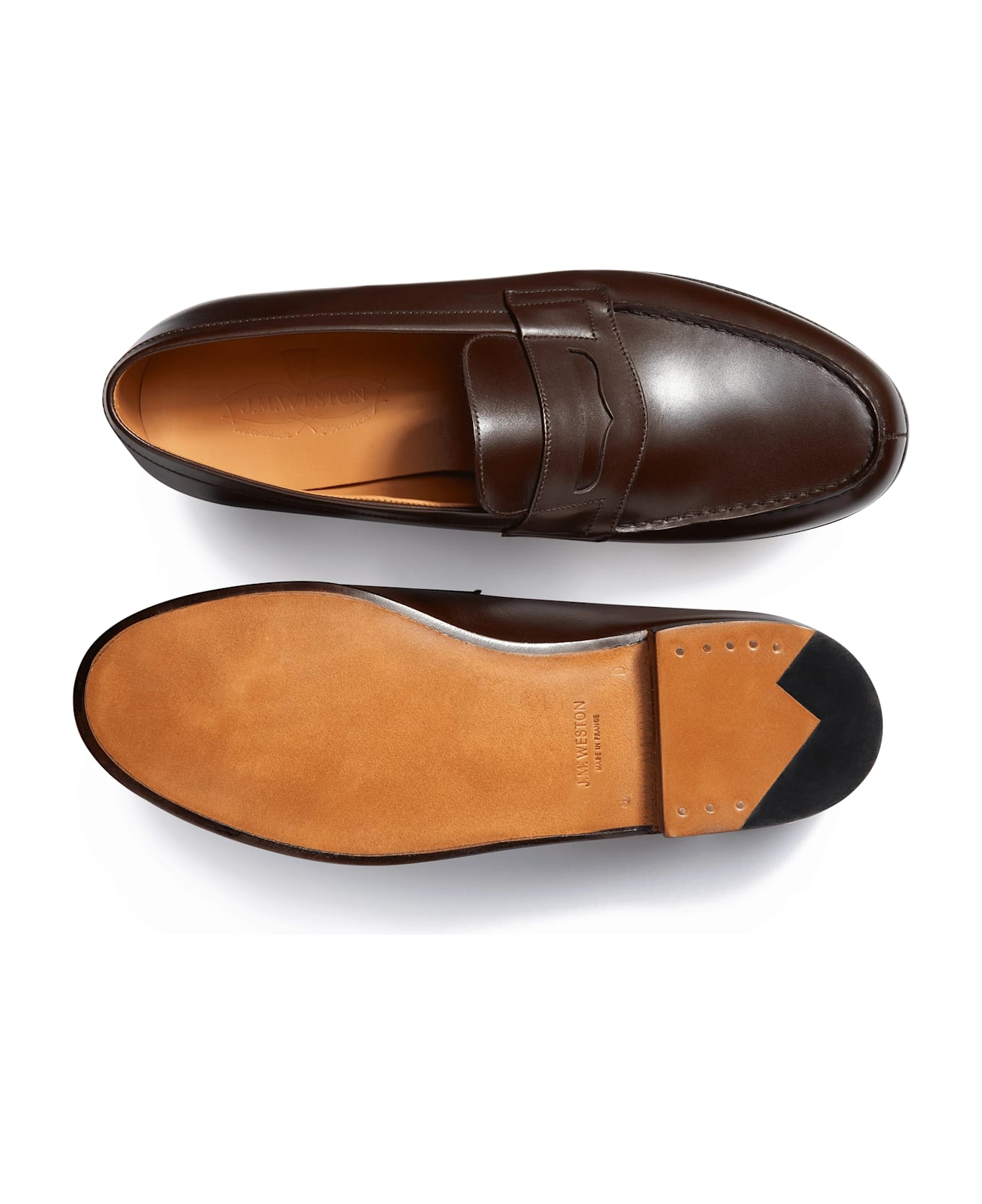 J.M. Weston 180 Loafer - Dark Brown