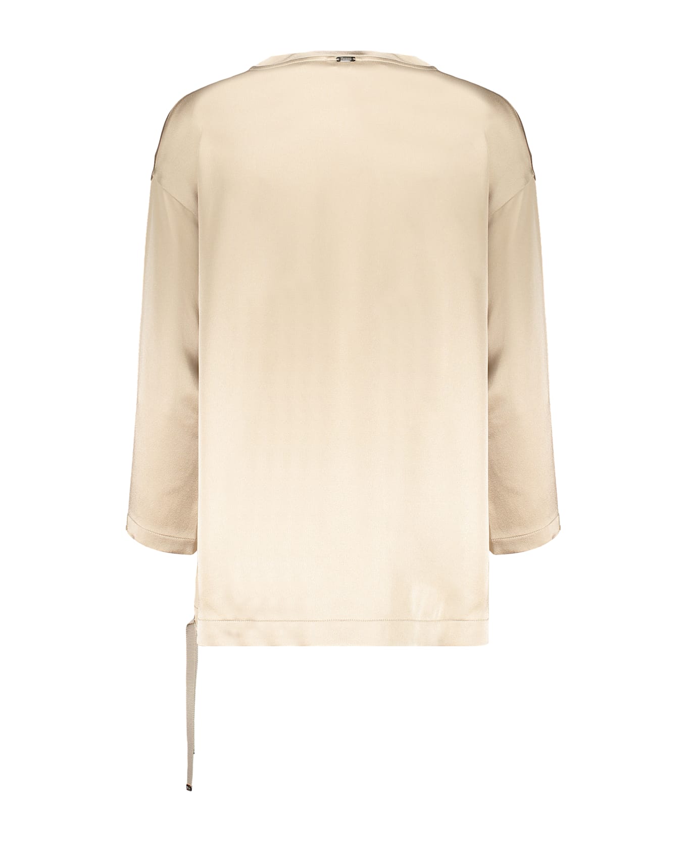 Herno Beige Blouse With Long Sleeves V-neck - Beige