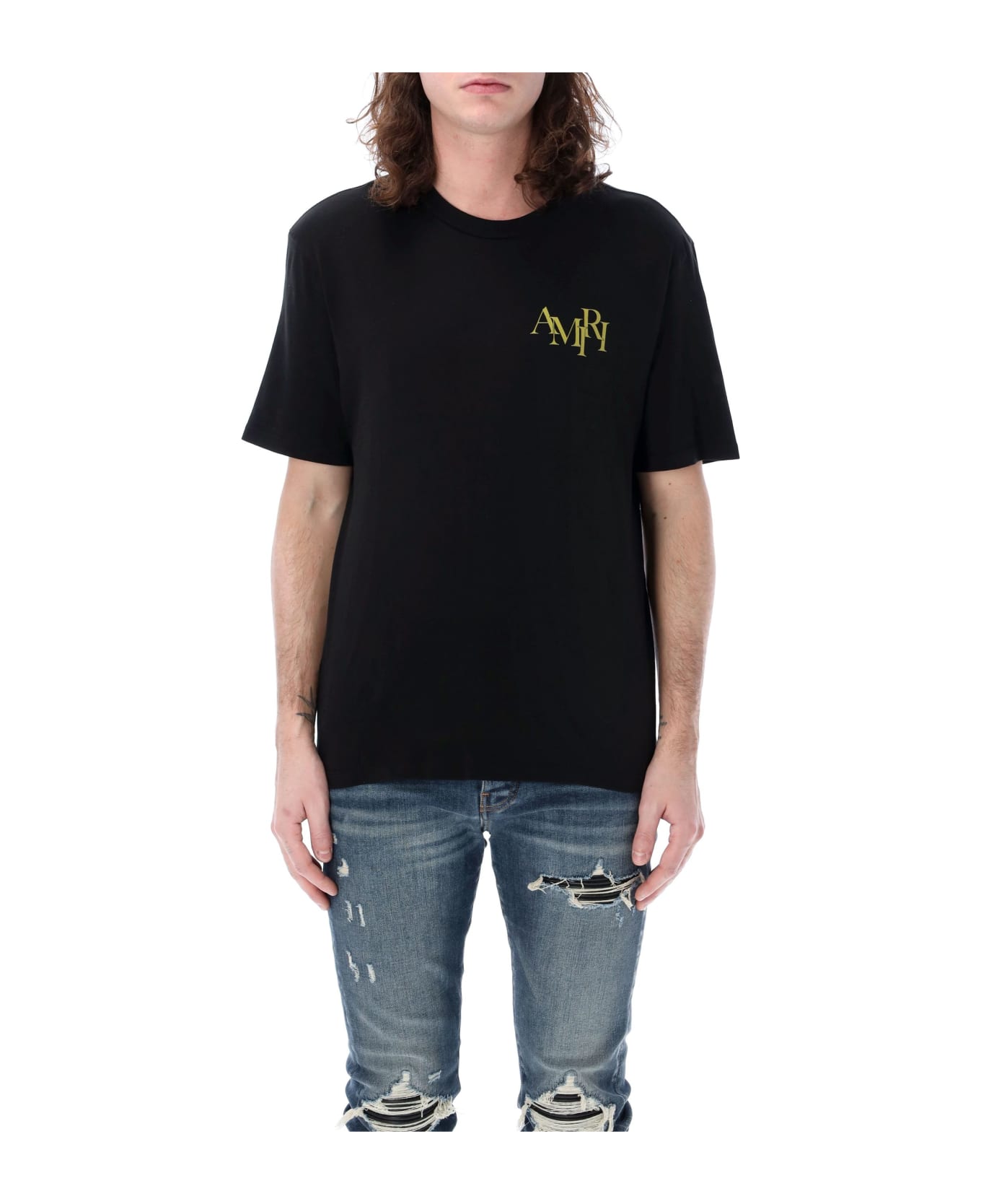 AMIRI Crystal Champagne T-shirt - BLACK シャツ