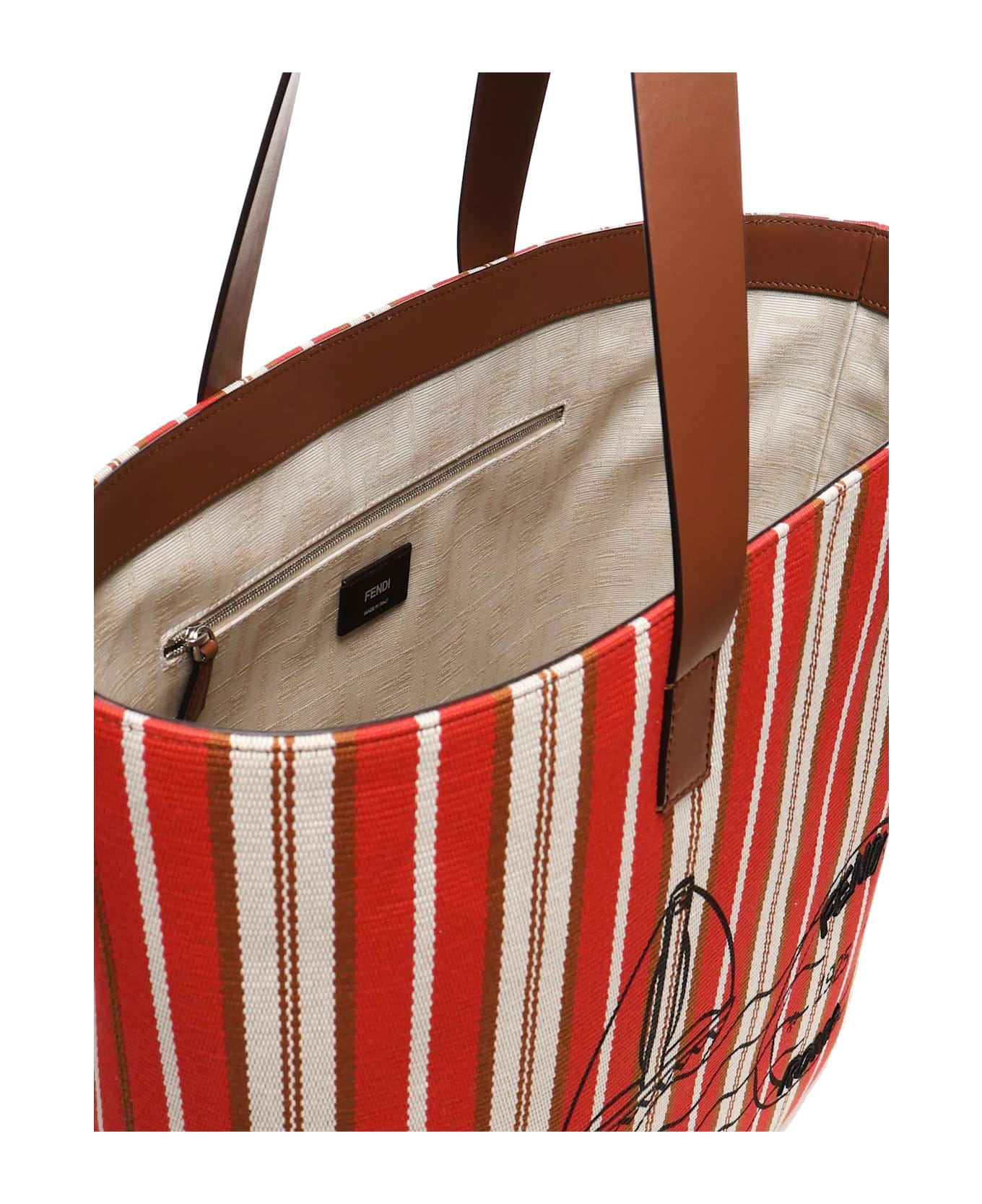 Medium Striped Shopping Bag