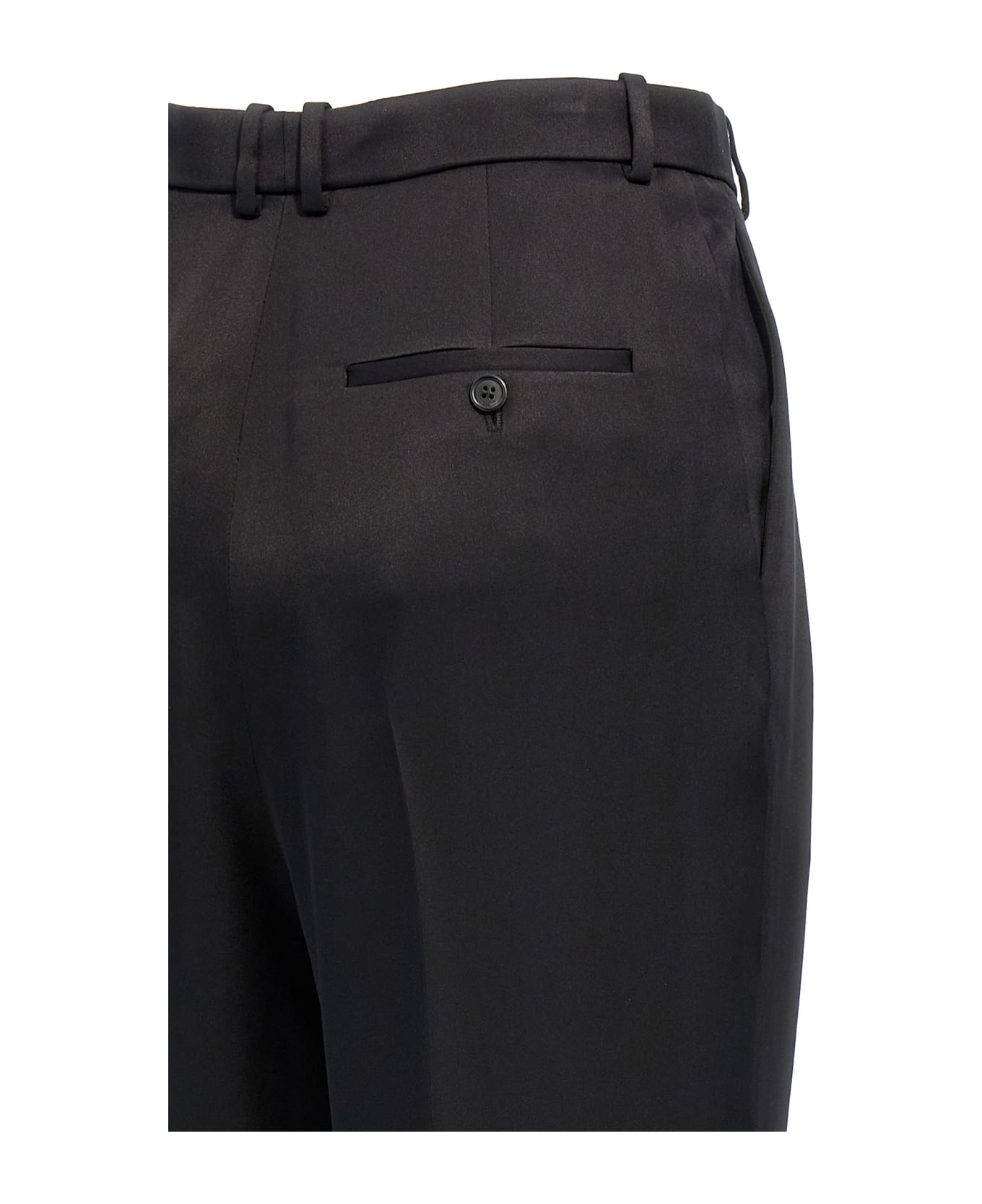 Saint Laurent Satin Pants - Black