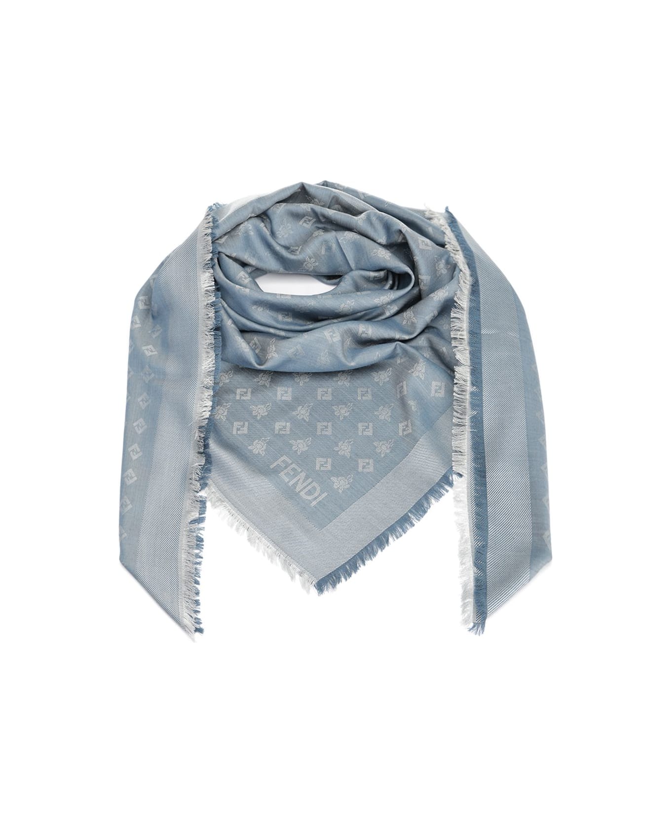 Fendi Jacquard Shawl - Blue