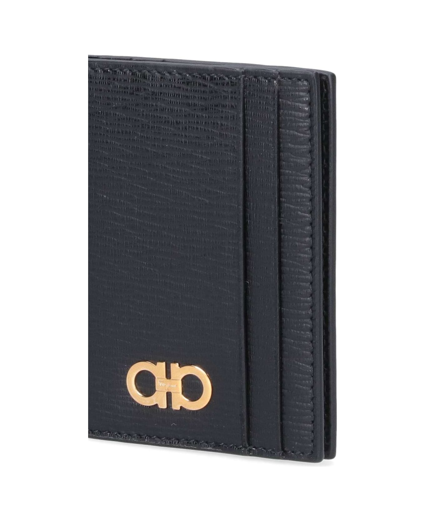 Ferragamo Gancini Bi-fold Wallet - Black  