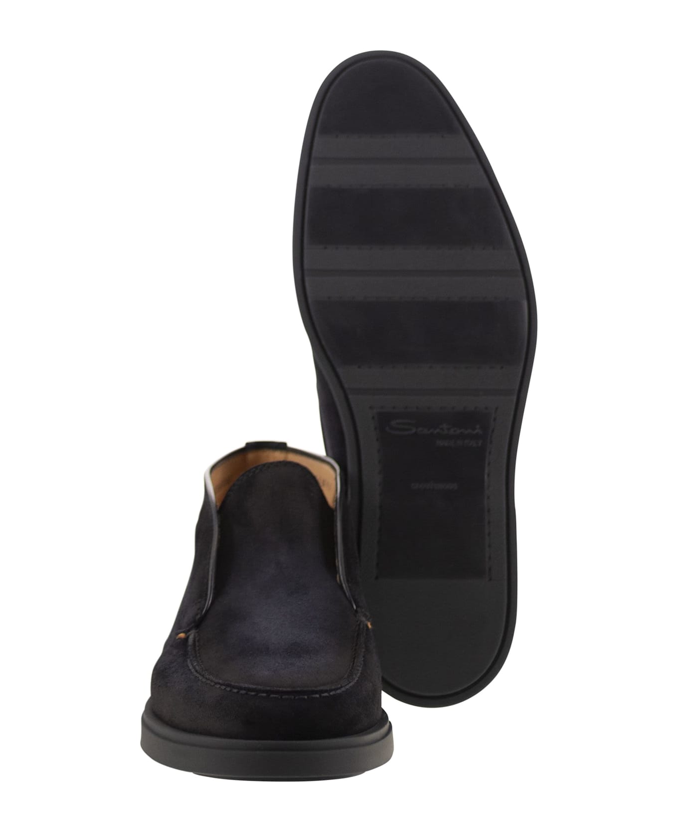 Santoni Suede Leather Desert Boot - Blue