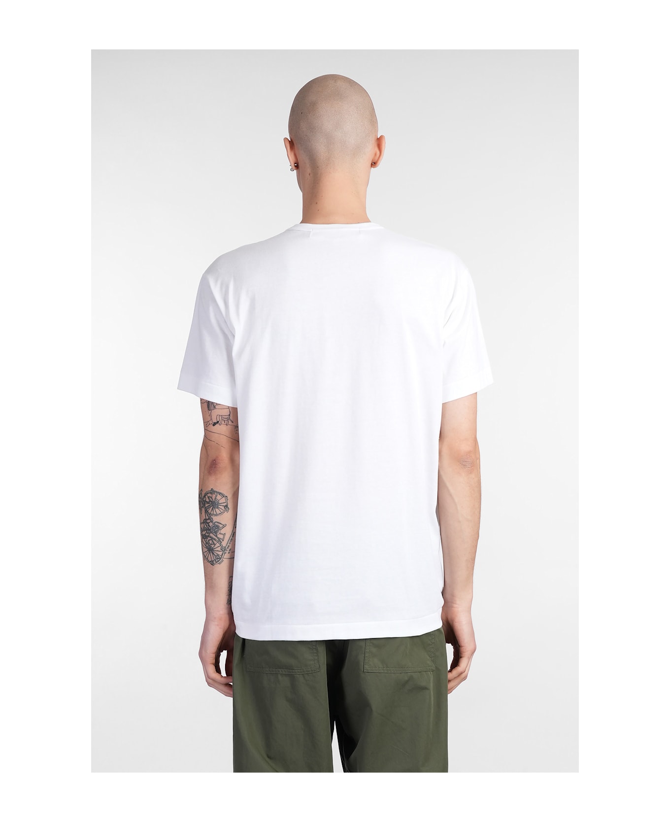 Comme des Garçons Play T-shirt In White Cotton - white