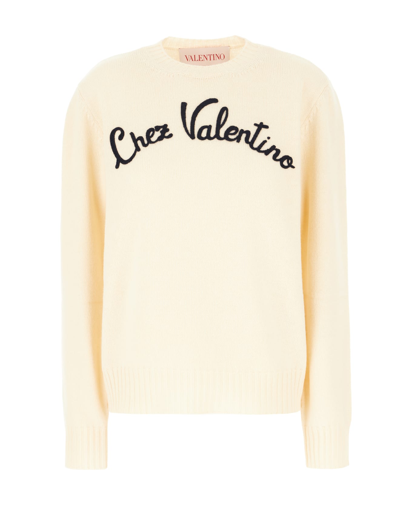 Valentino Garavani Cream Wool Sweater - BURRO