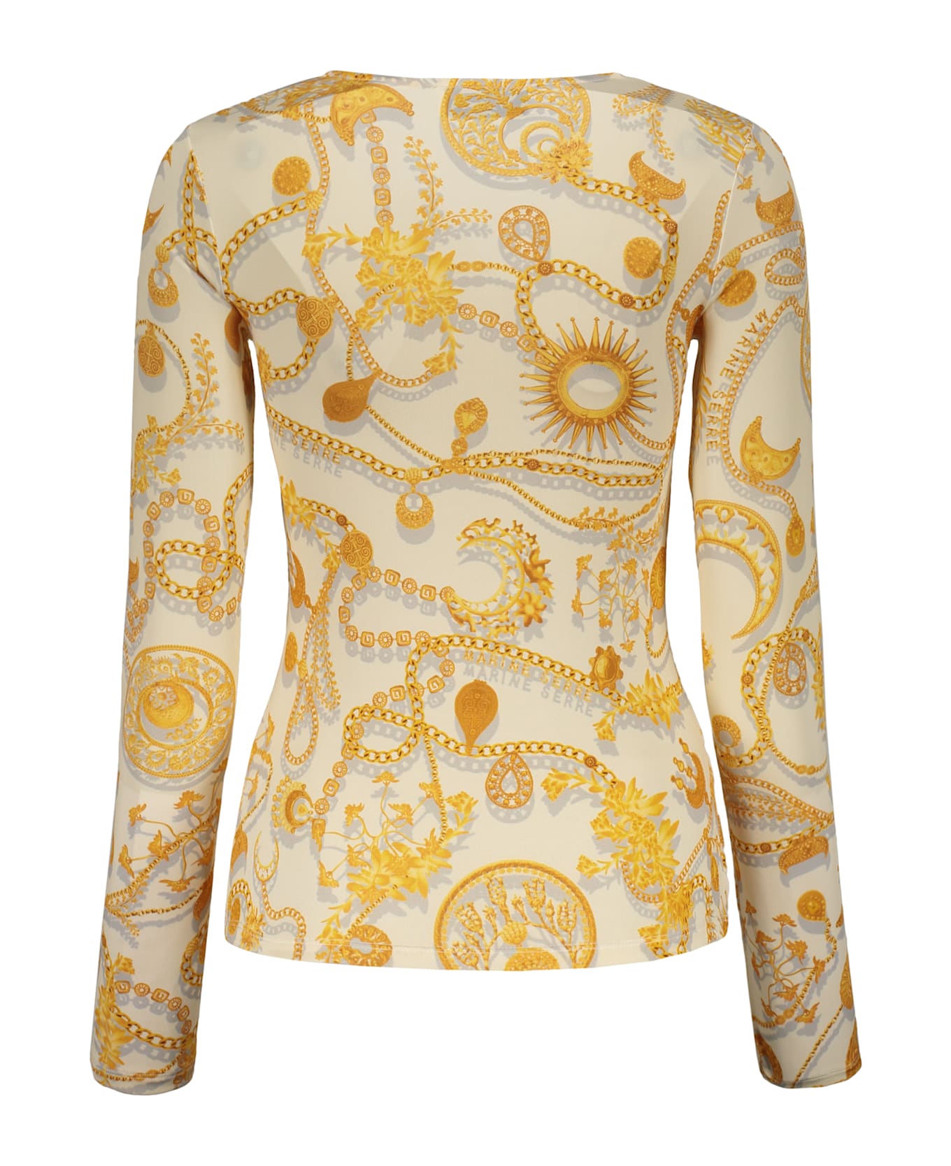 Marine Serre Printed Long-sleeve Top - Ivory