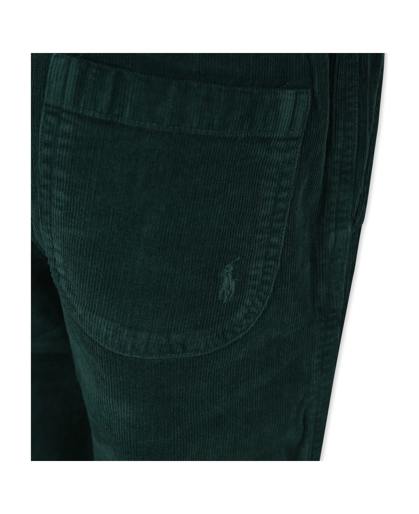 Ralph Lauren Green Pants For Boy With Iconic Pony - Green