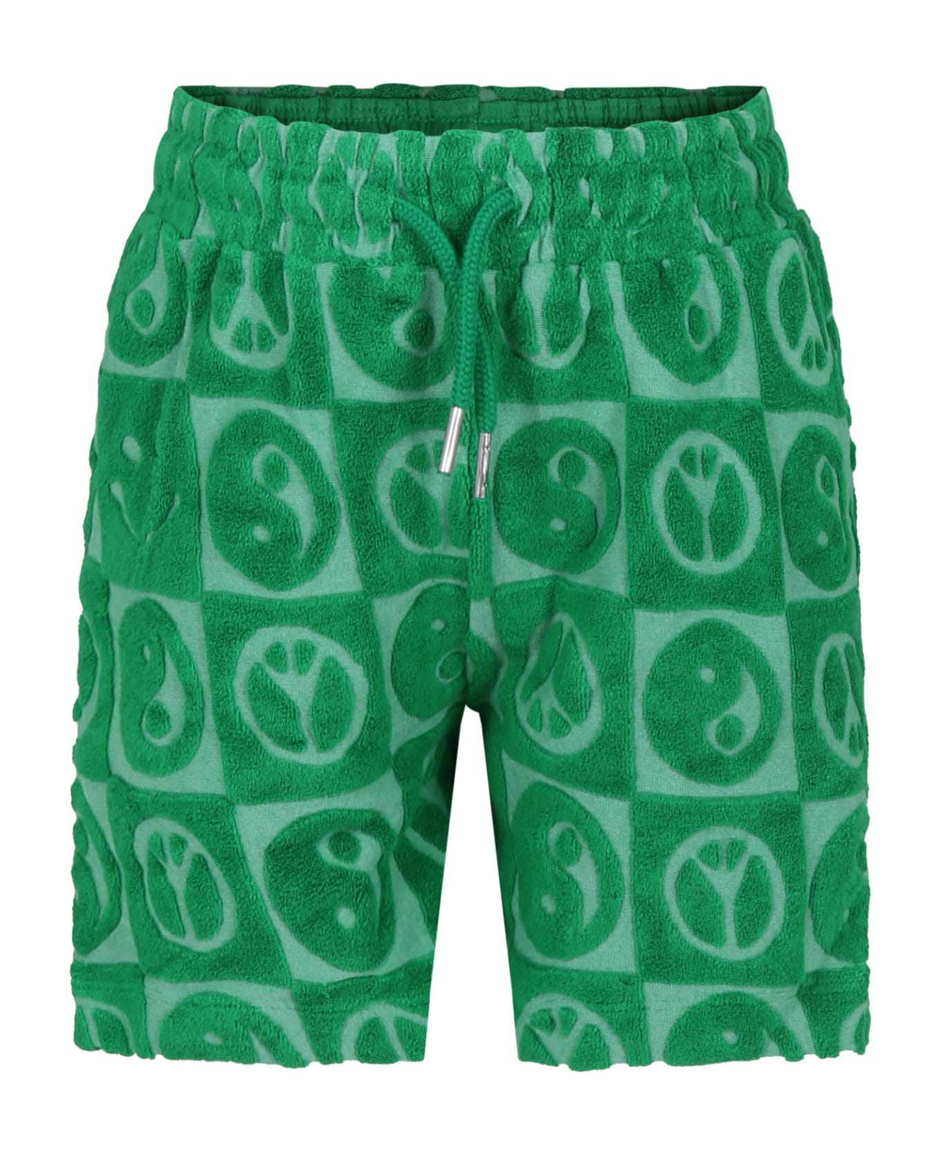 Molo Green Short For Boy With Yin And Yang - Green