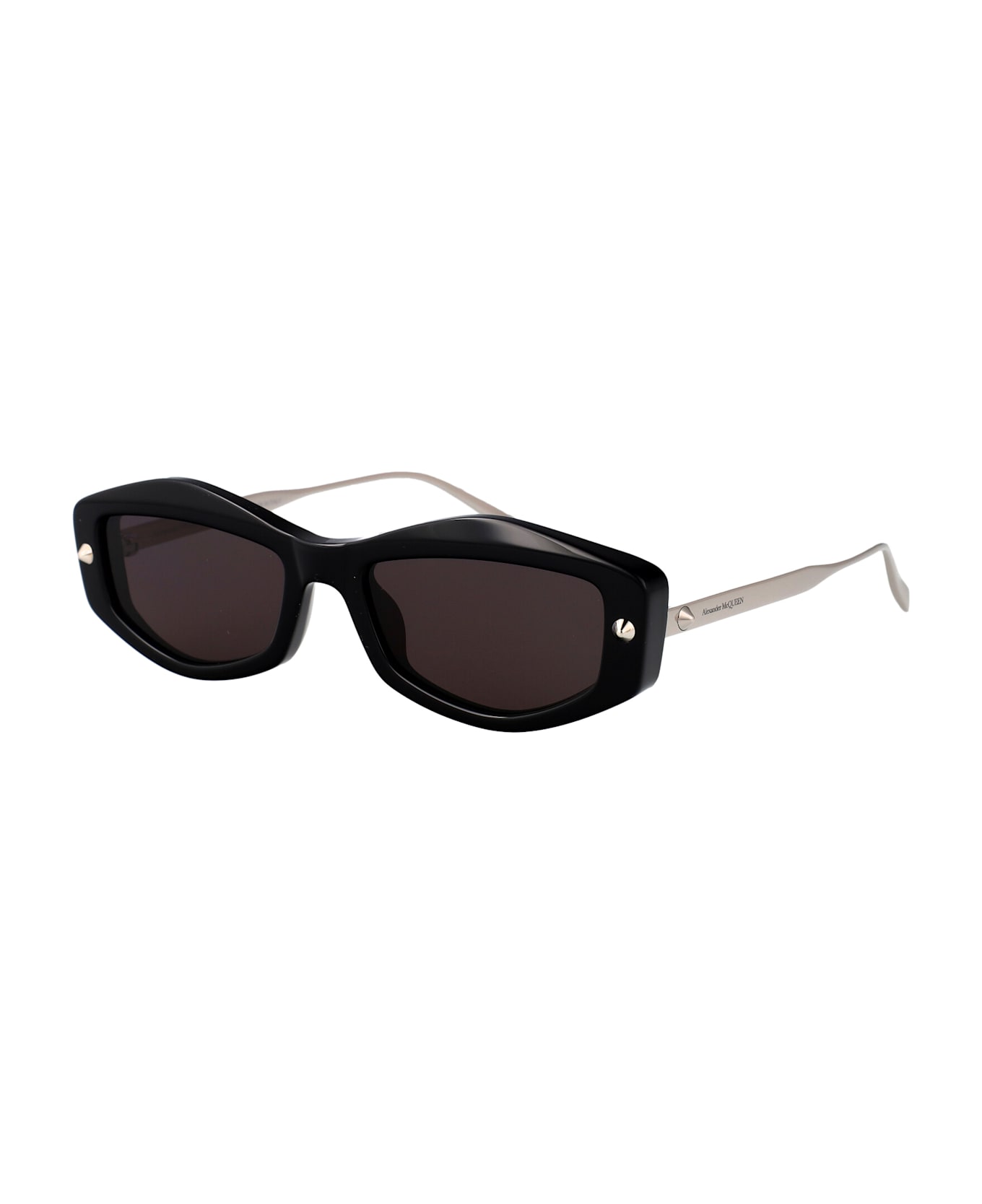 Alexander McQueen Eyewear Am0482s Sunglasses - BLACK-SILVER-GREY