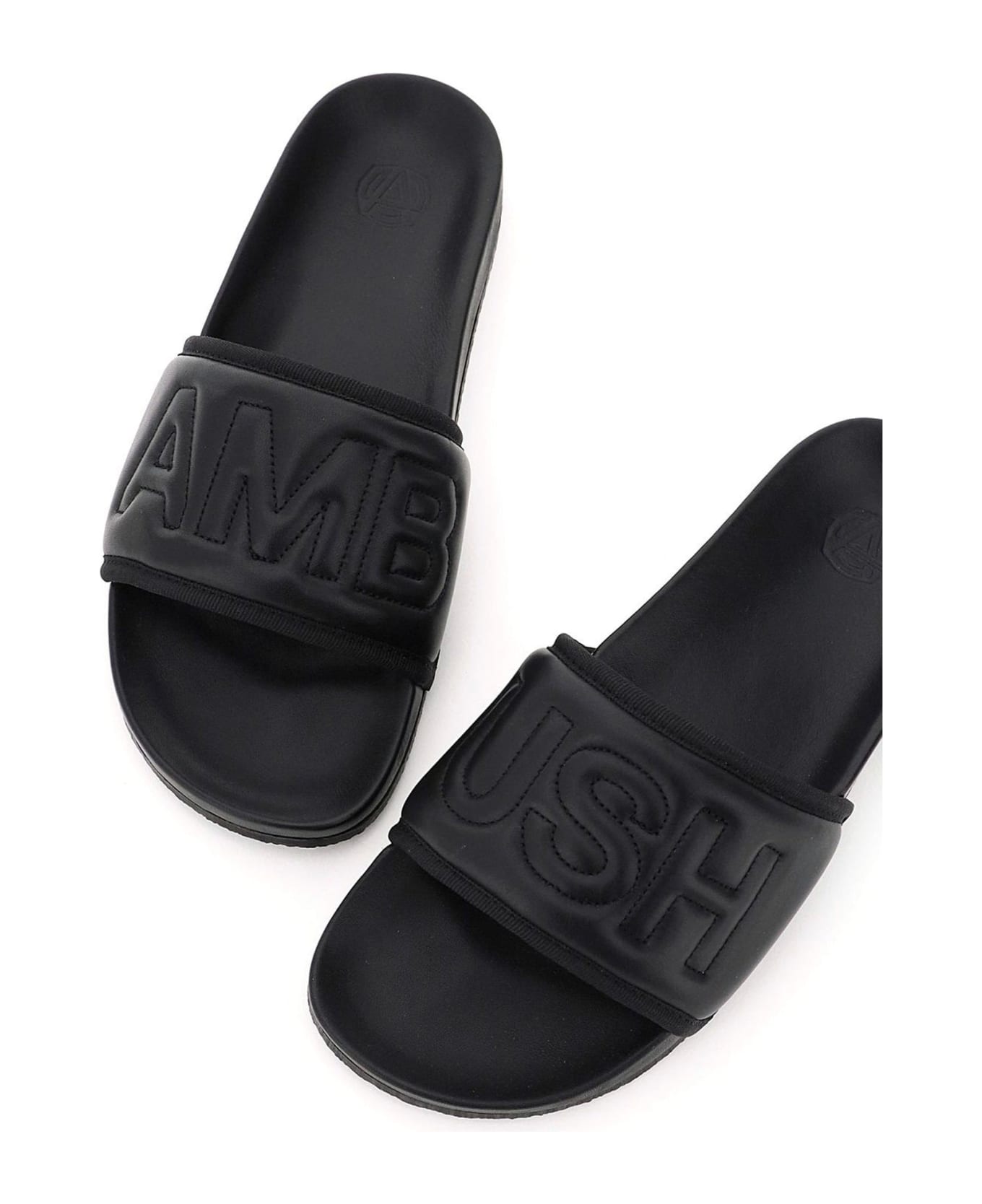 AMBUSH Leather Slides - Black