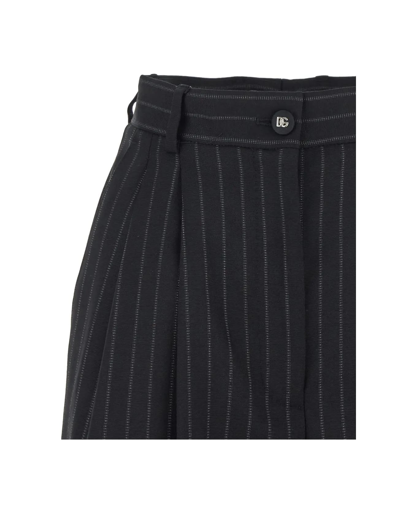 Dolce & Gabbana Wool Trousers - BLACK