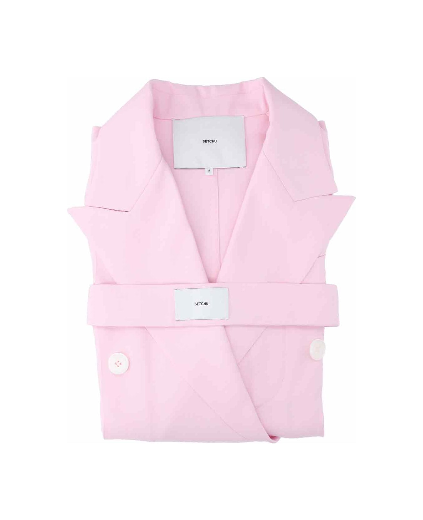 Setchu 'enrico' Double-breasted Blazer - Pink ブレザー