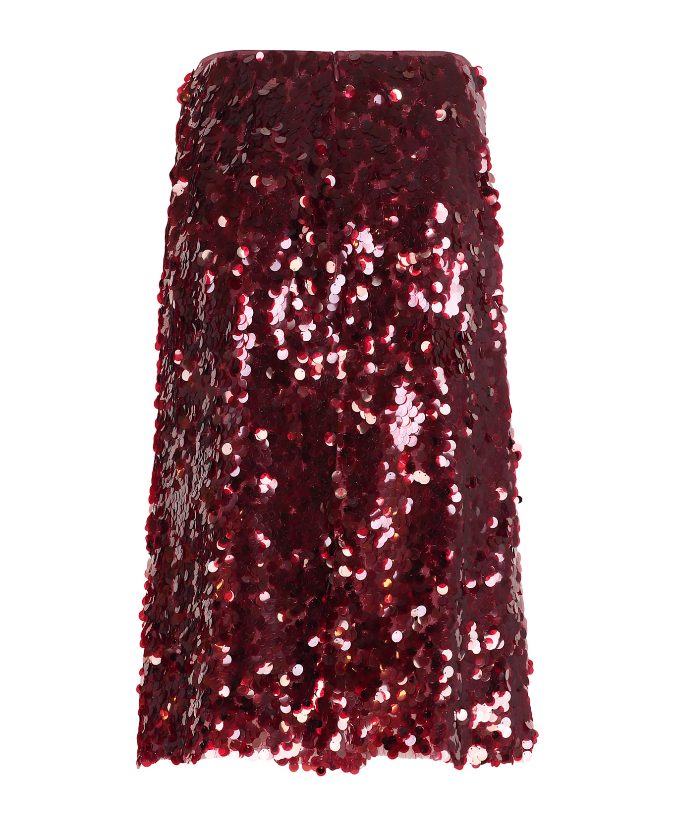 Vince Sequin Skirt - red