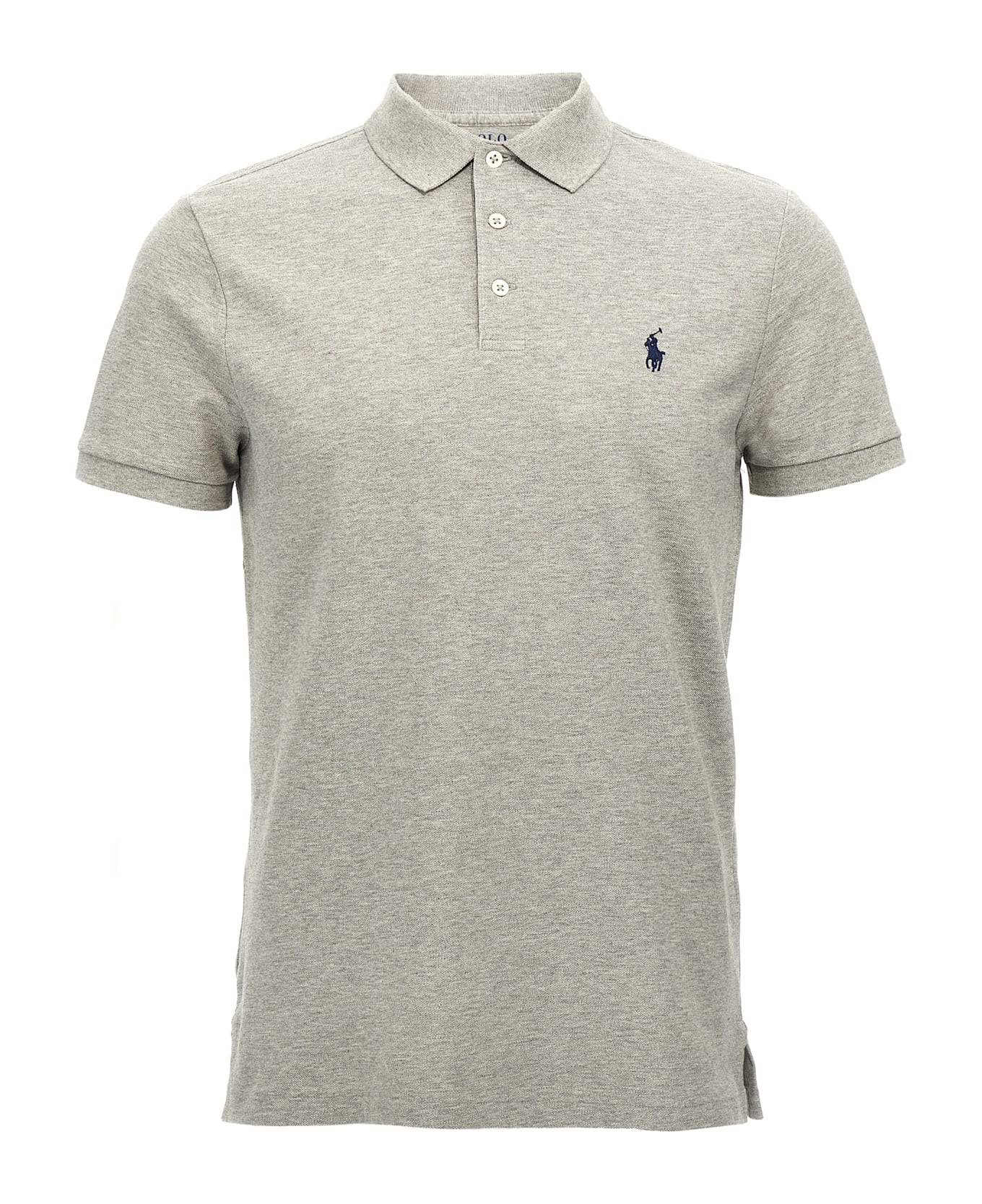 Polo Ralph Lauren Logo Embroidery Polo Shirt - Gray