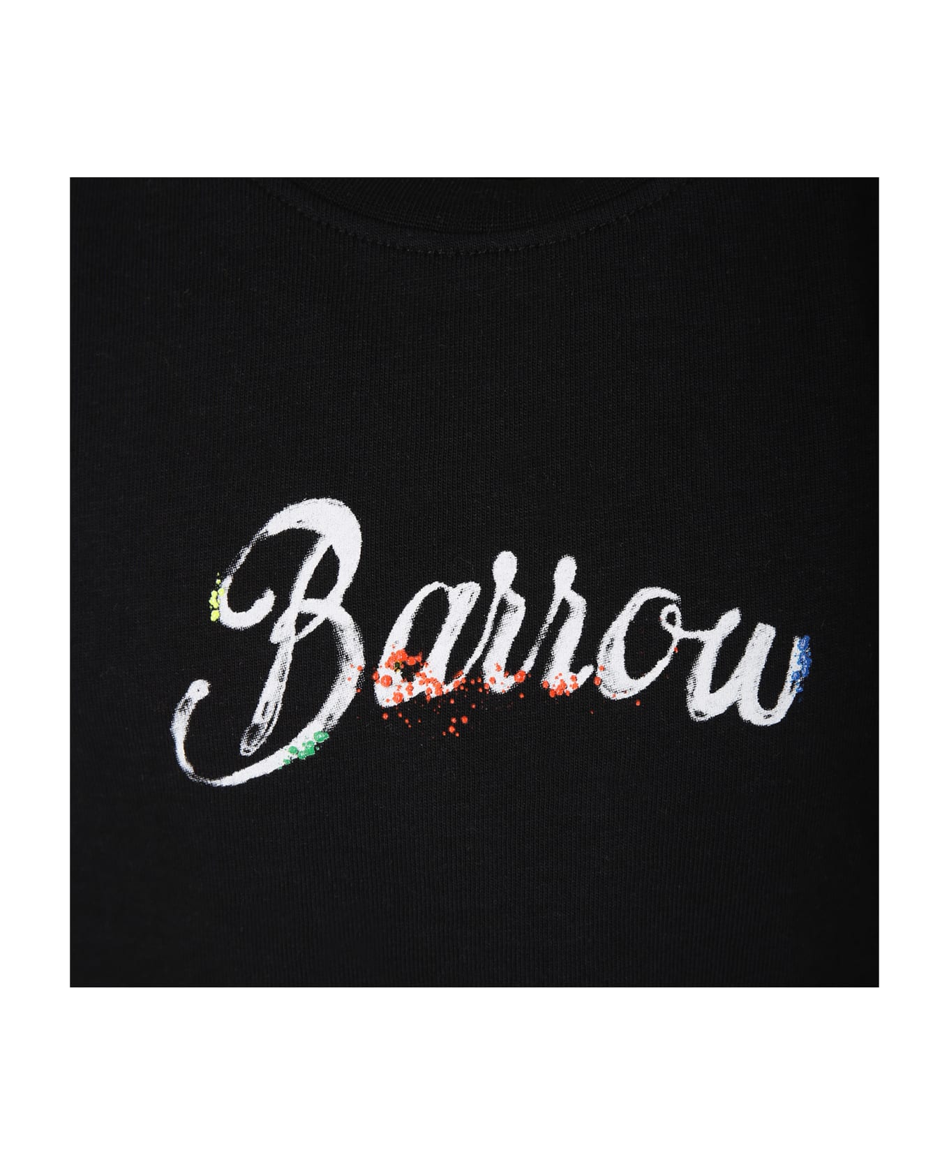 Barrow Black T-shirt For Kids With Logo - Nero