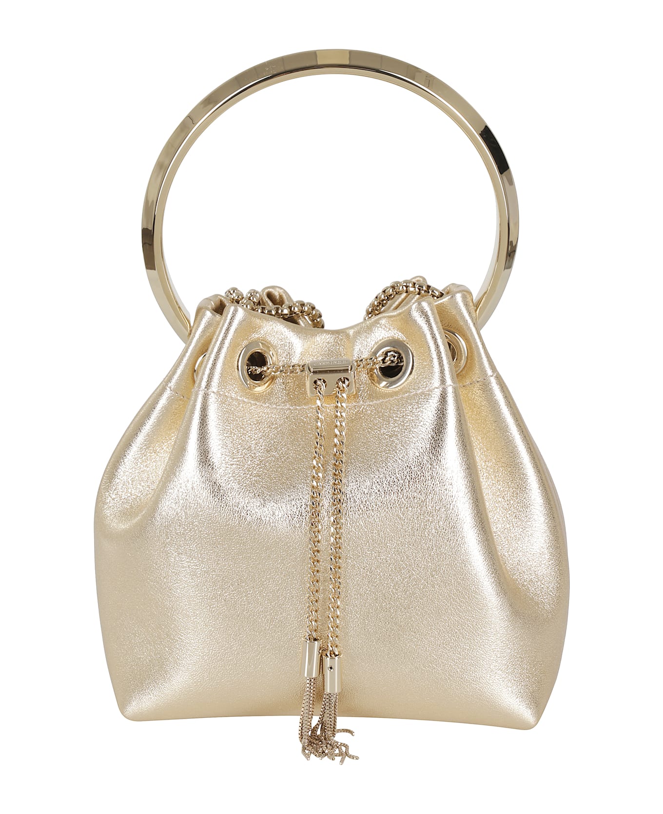 Jimmy Choo Metallic Nappa Metal Handle - Gold