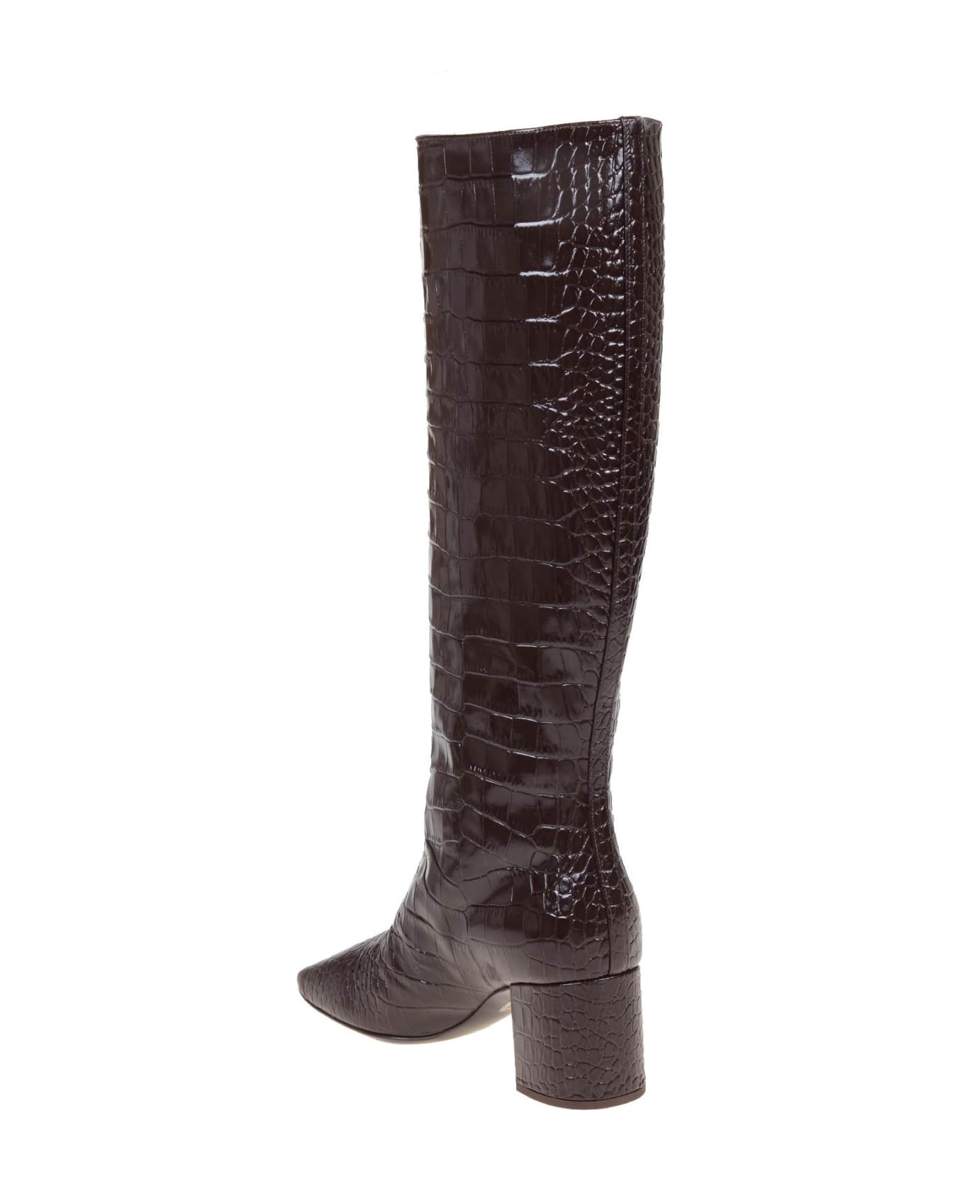 Dolce & Gabbana Dg Logo Leather Boots - Moro