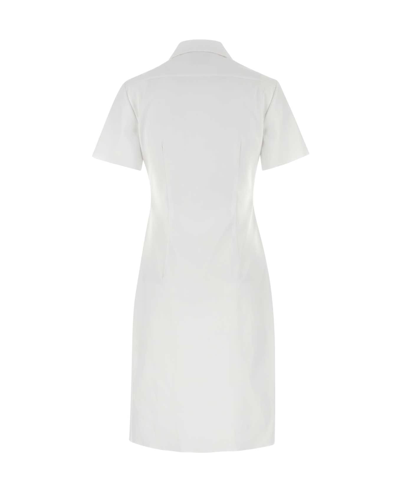 Miu Miu White Poplin Shirt Dress - BIANCO