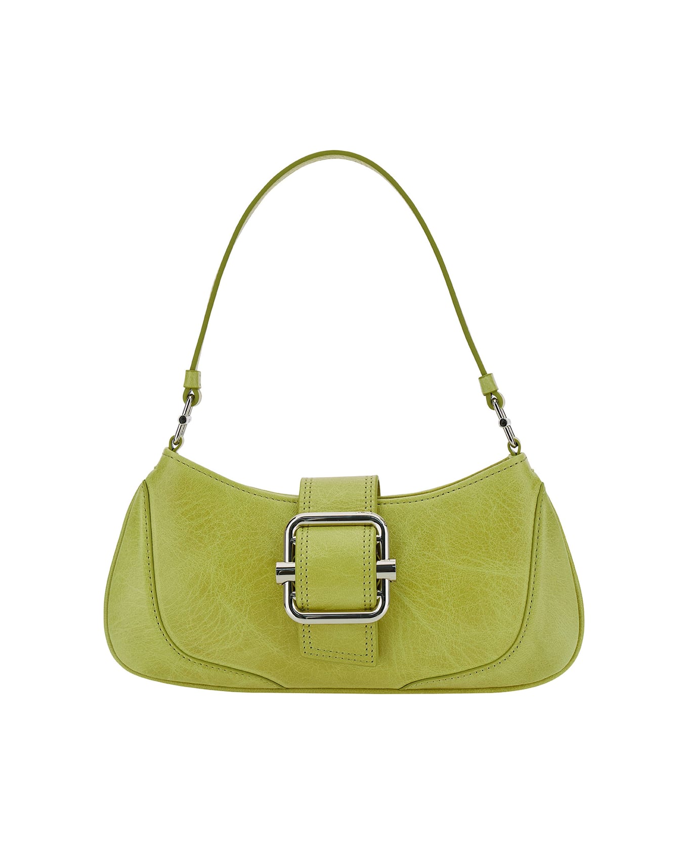 OSOI 'small Brocle' Yellow Shoulder Bag In Hammered Leather Woman - Yellow