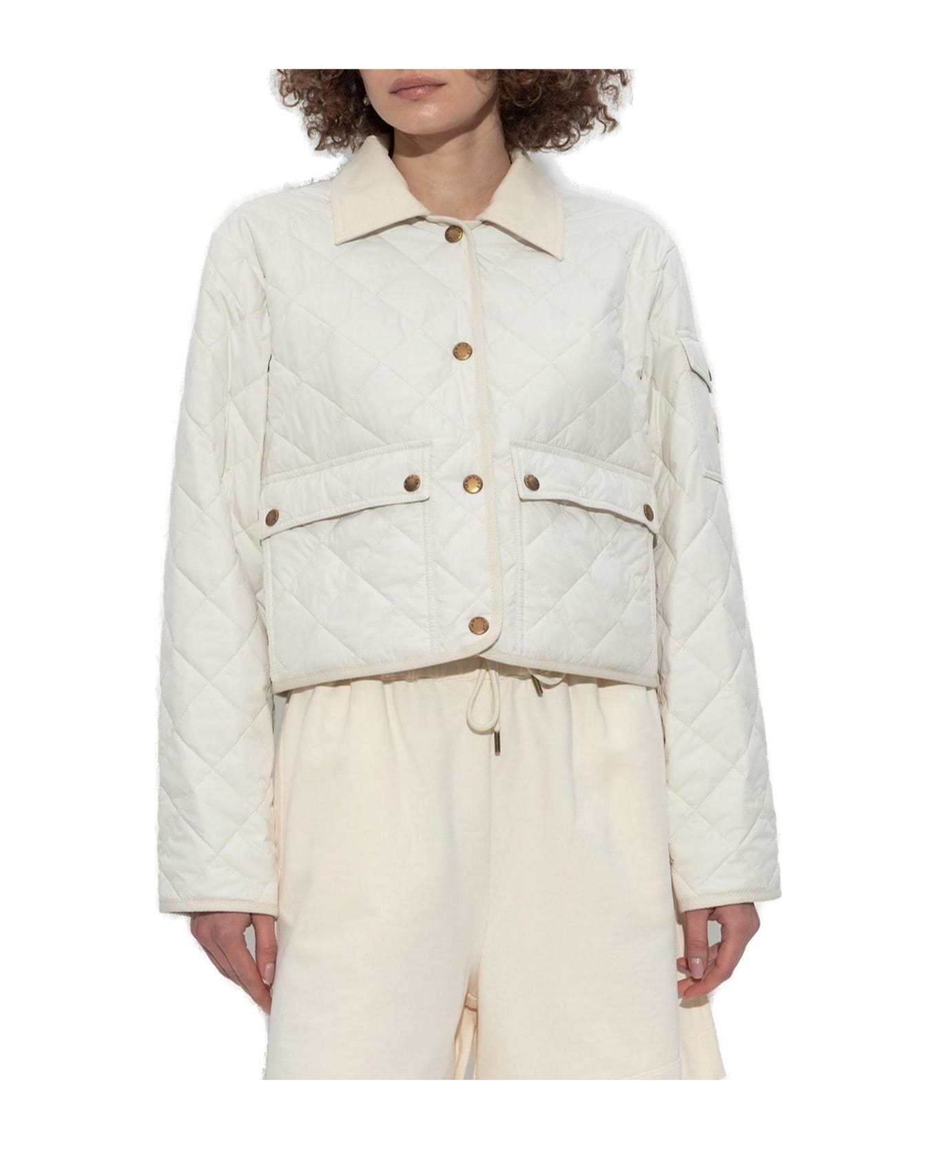 Moncler Chitre Diamond-quilted Padded Shirt Jacket - White