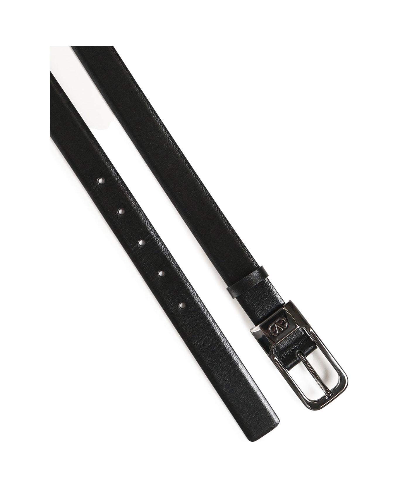 Valentino Garavani Thin Belt In Calfskin - Black